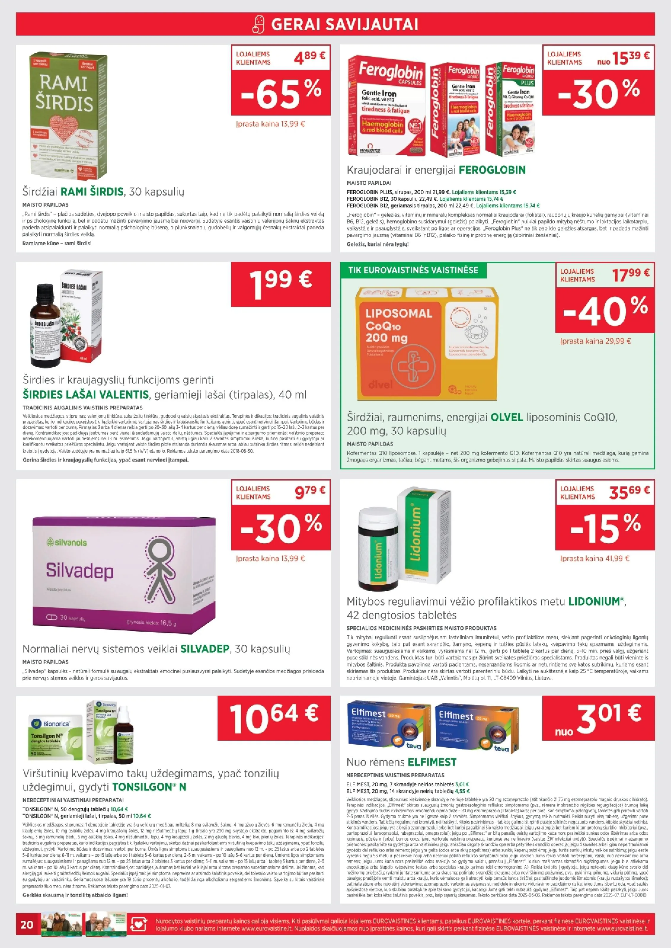 EUROVAISTINĖ akcijų ir nuolaidų leidinys nuo 2026.02.01 iki 2026.02.28 - 20