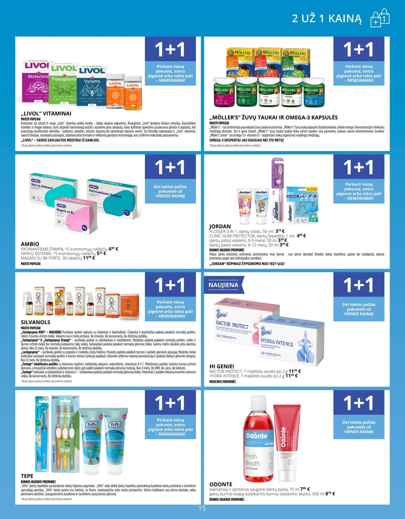 NORFA VAISTINĖ akcijų ir nuolaidų leidinys nuo 2026.03.01 iki 2026.04.01 - 15