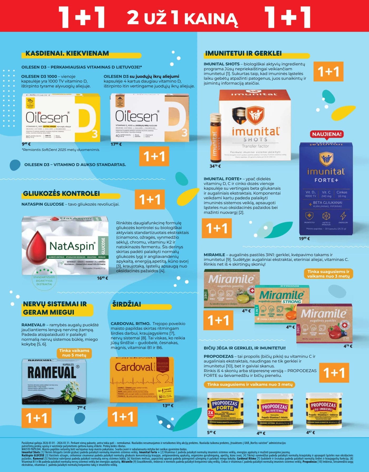 NORFA VAISTINĖ akcijų ir nuolaidų leidinys nuo 2026.03.01 iki 2026.04.01 - 16