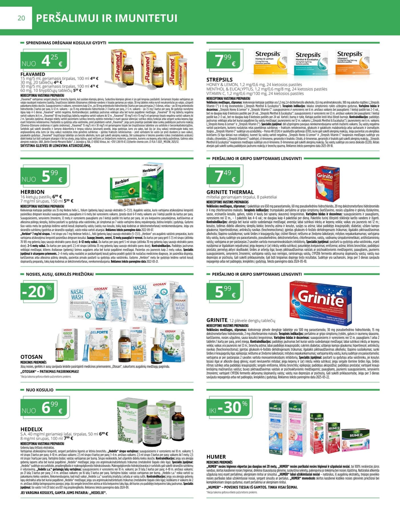 NORFA VAISTINĖ akcijų ir nuolaidų leidinys nuo 2026.03.01 iki 2026.04.01 - 20