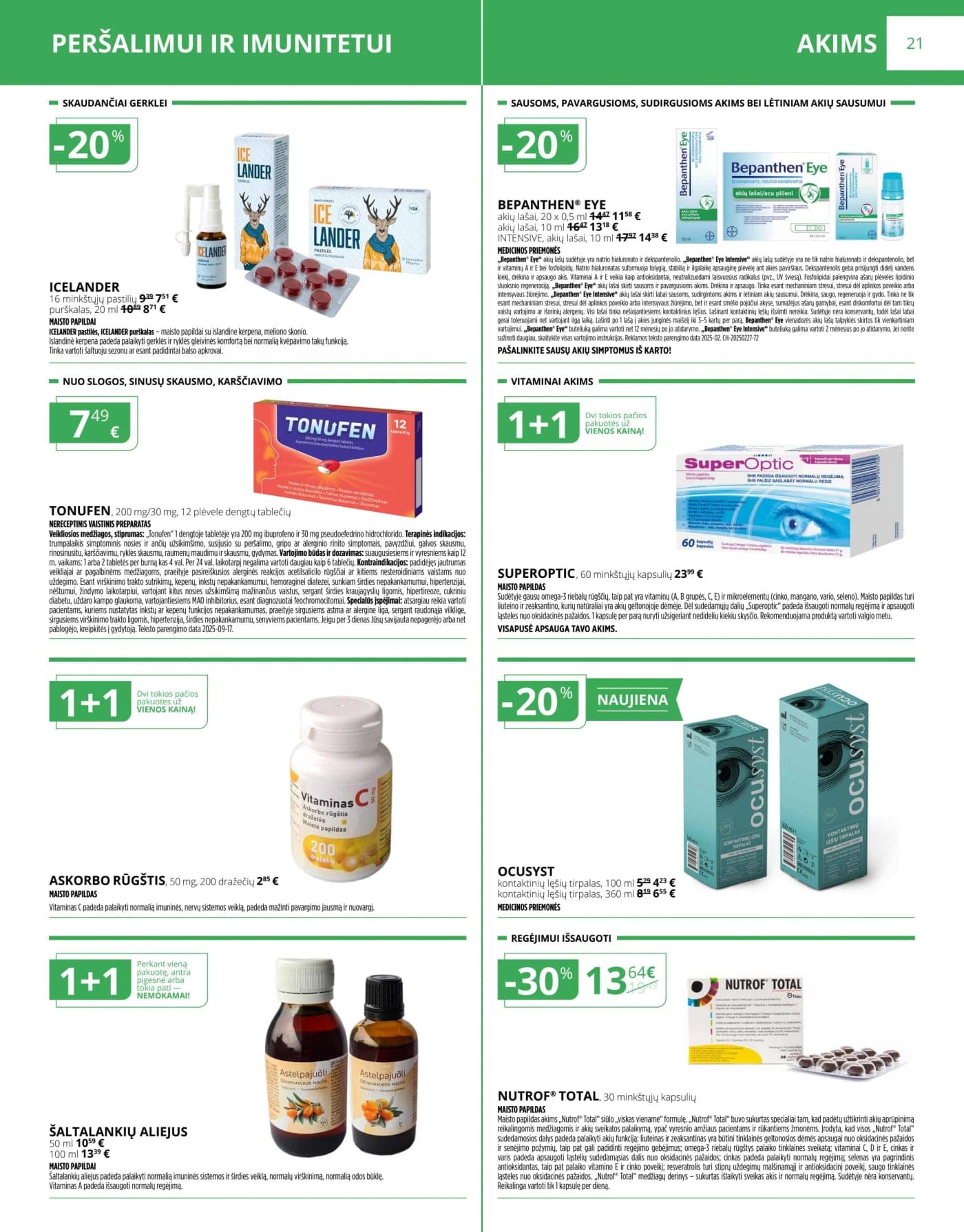 NORFA VAISTINĖ akcijų ir nuolaidų leidinys nuo 2026.03.01 iki 2026.04.01 - 21