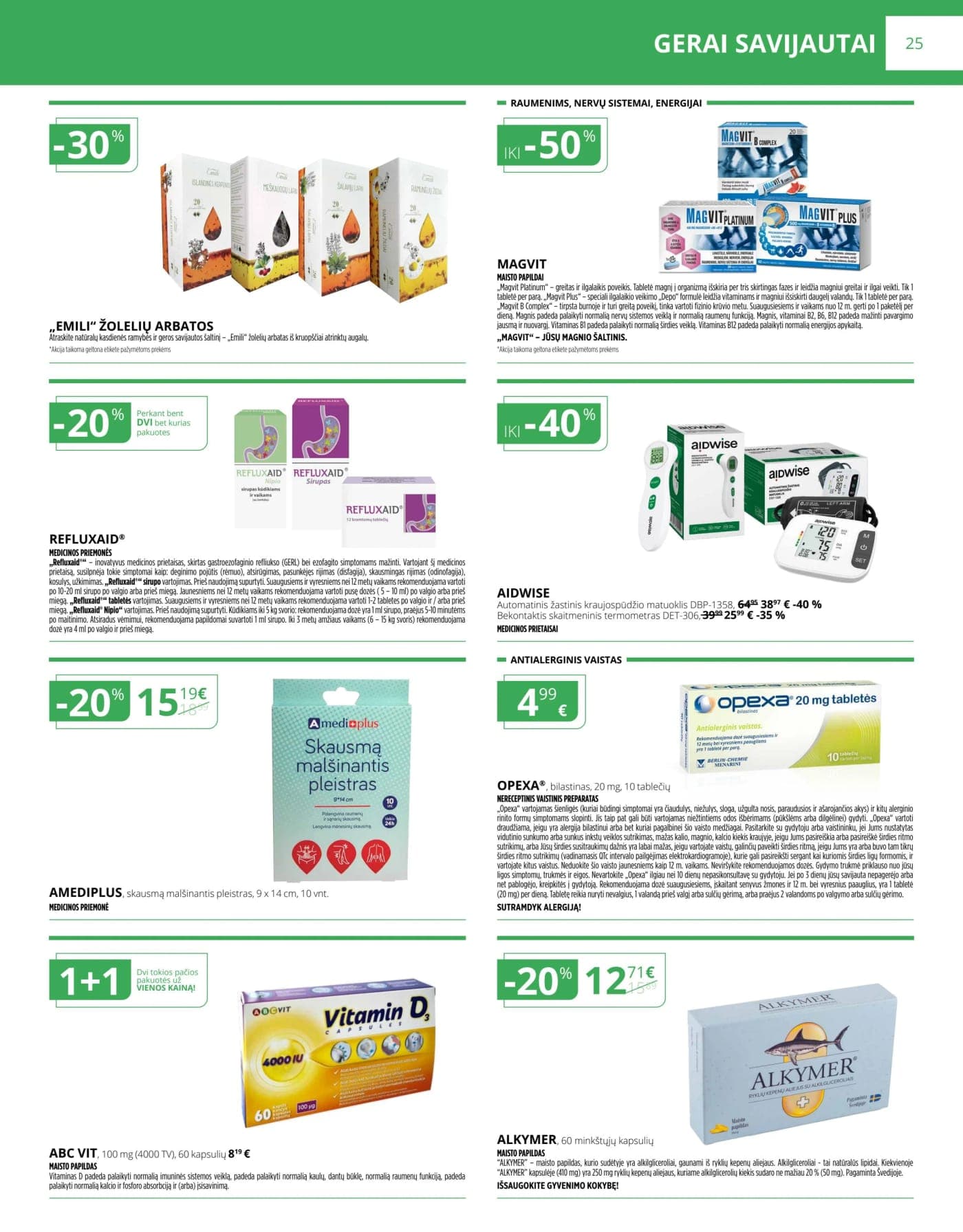 NORFA VAISTINĖ akcijų ir nuolaidų leidinys nuo 2026.03.01 iki 2026.04.01 - 25