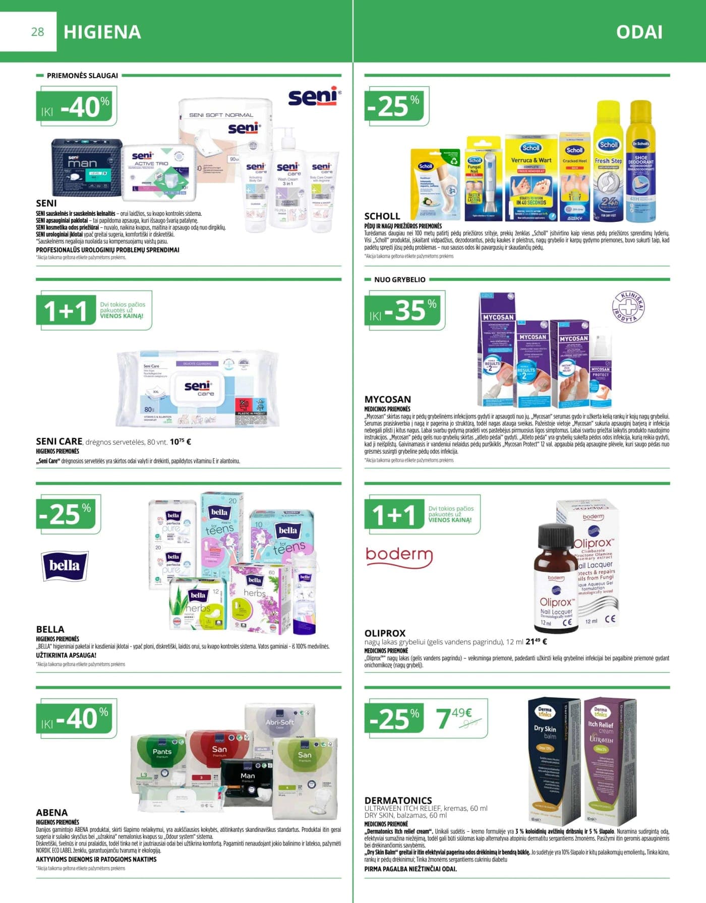 NORFA VAISTINĖ akcijų ir nuolaidų leidinys nuo 2026.03.01 iki 2026.04.01 - 28