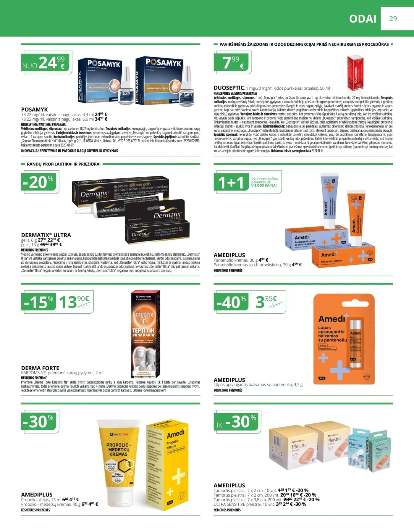 NORFA VAISTINĖ akcijų ir nuolaidų leidinys nuo 2026.03.01 iki 2026.04.01 - 29