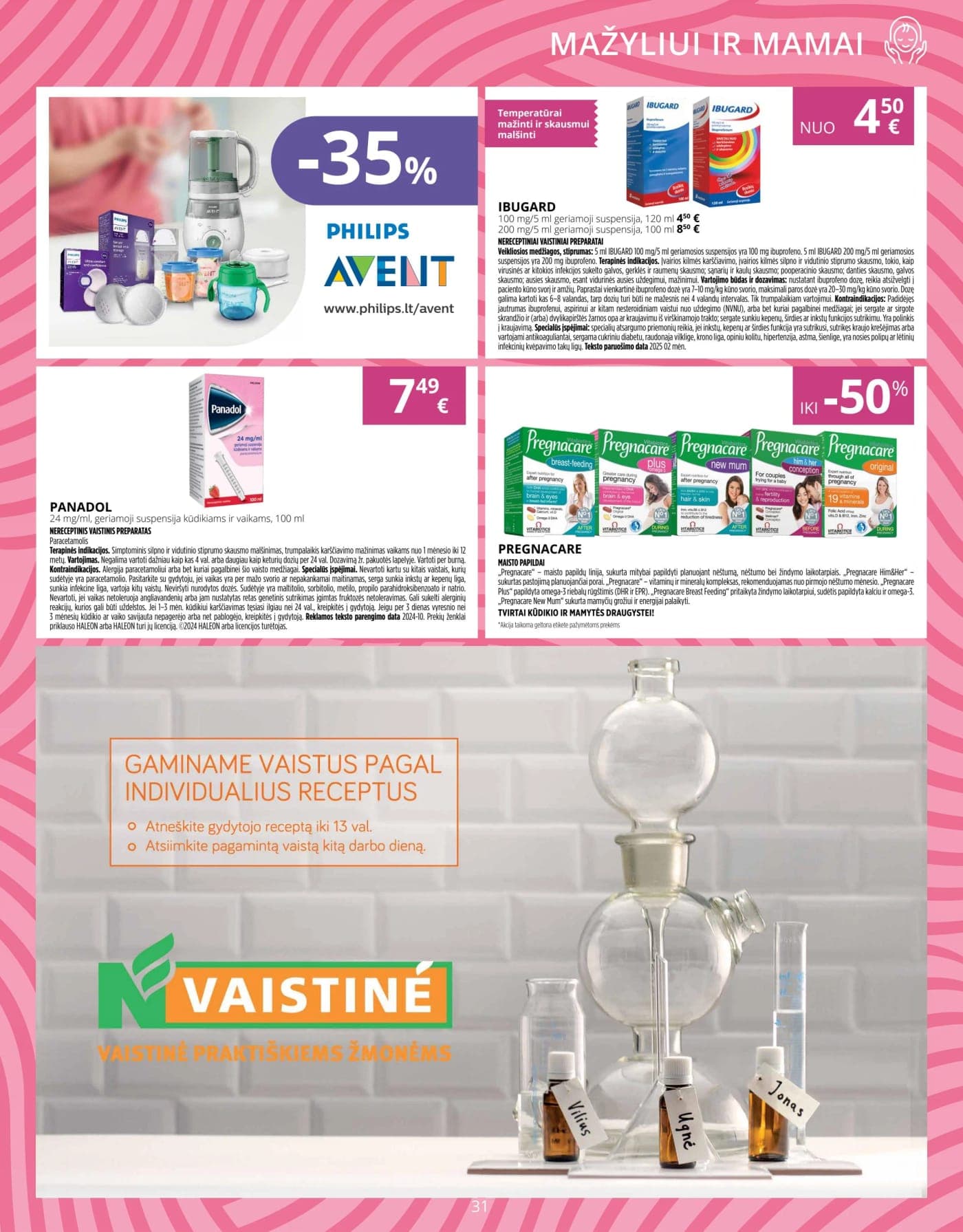 NORFA VAISTINĖ akcijų ir nuolaidų leidinys nuo 2026.03.01 iki 2026.04.01 - 31