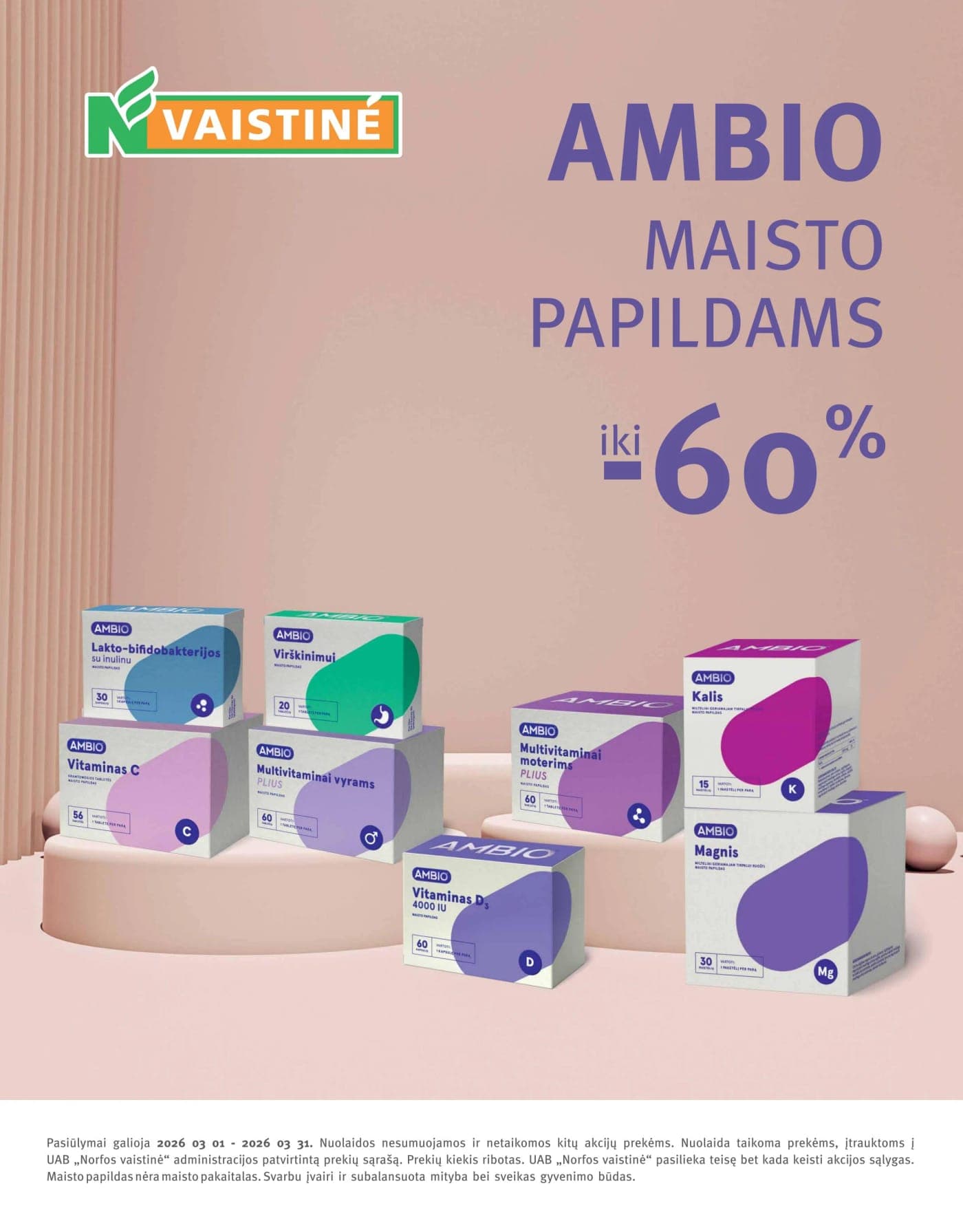 NORFA VAISTINĖ akcijų ir nuolaidų leidinys nuo 2026.03.01 iki 2026.04.01 - 32