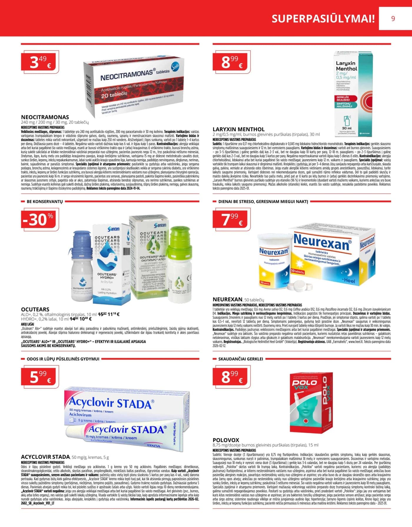 NORFA VAISTINĖ akcijų ir nuolaidų leidinys nuo 2026.03.01 iki 2026.04.01 - 9