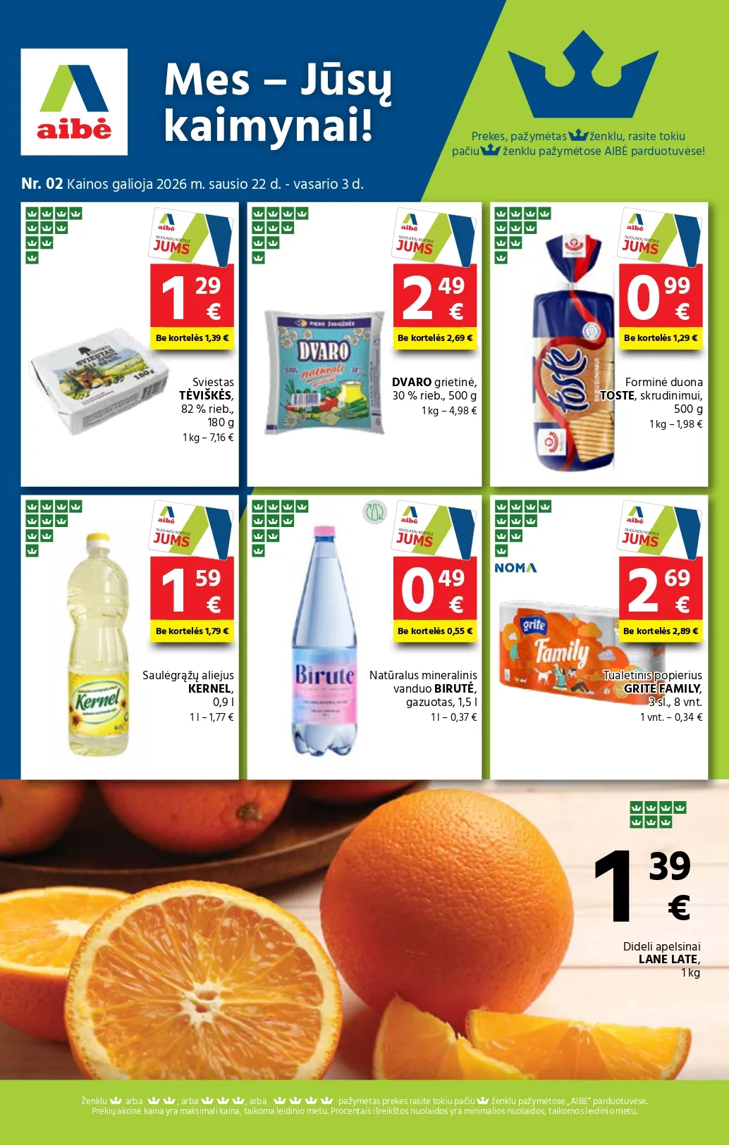 AIBĖ akcijų ir nuolaidų leidinys Nr. 2 nuo 2026.01.22 iki 2026.02.03 - 1