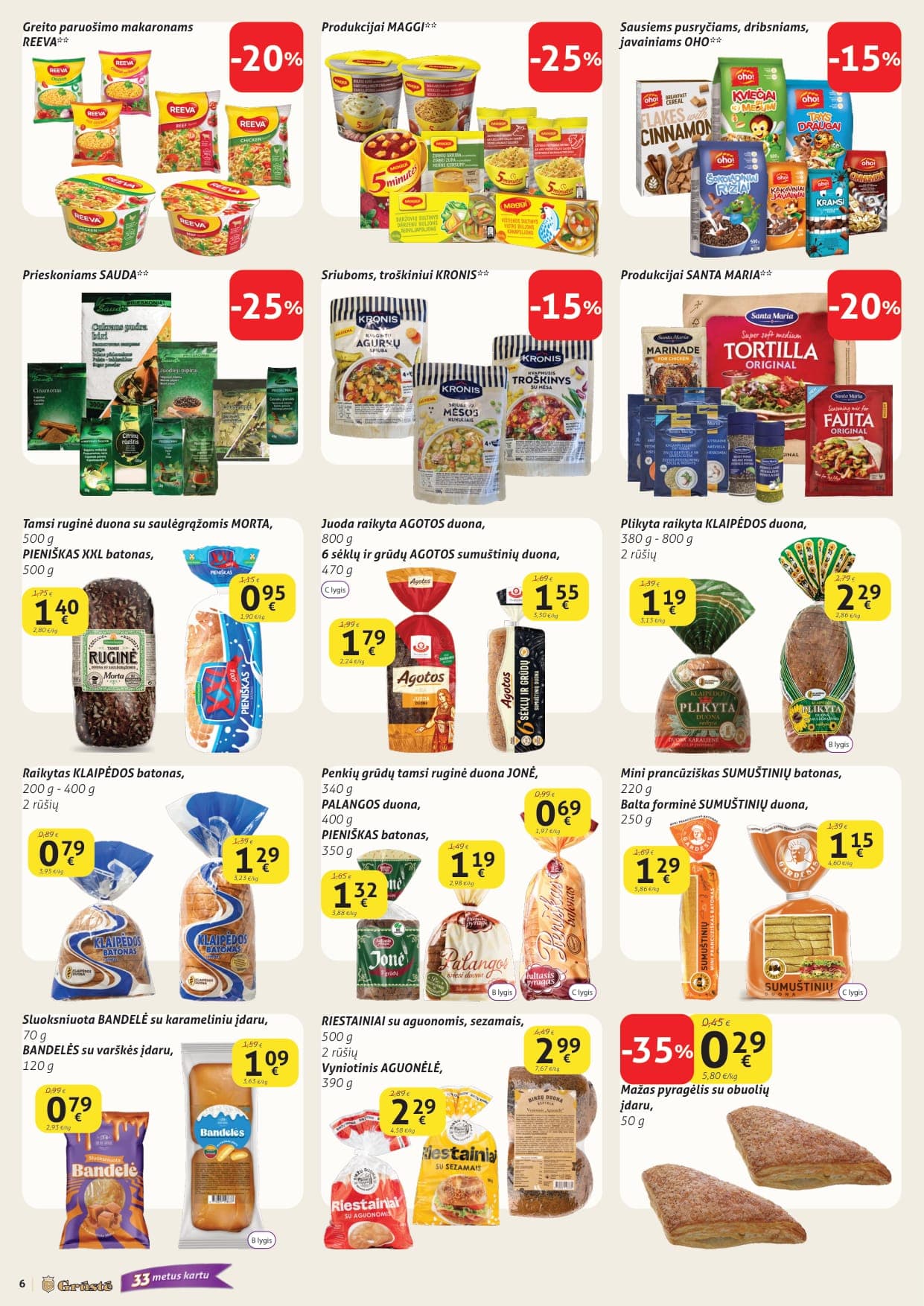 GRŪSTĖ akcijų ir nuolaidų leidinys Nr. 6 nuo 2026.02.21 iki 2026.02.28 - 6