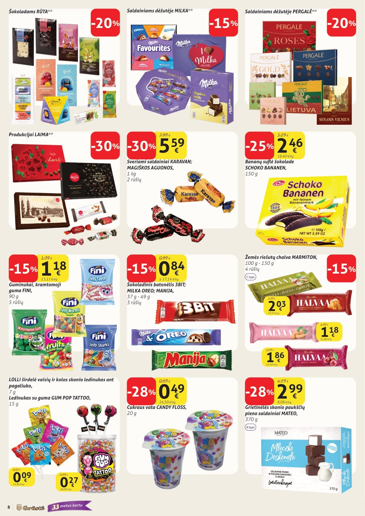 GRŪSTĖ akcijų ir nuolaidų leidinys Nr. 6 nuo 2026.02.21 iki 2026.02.28 - 8