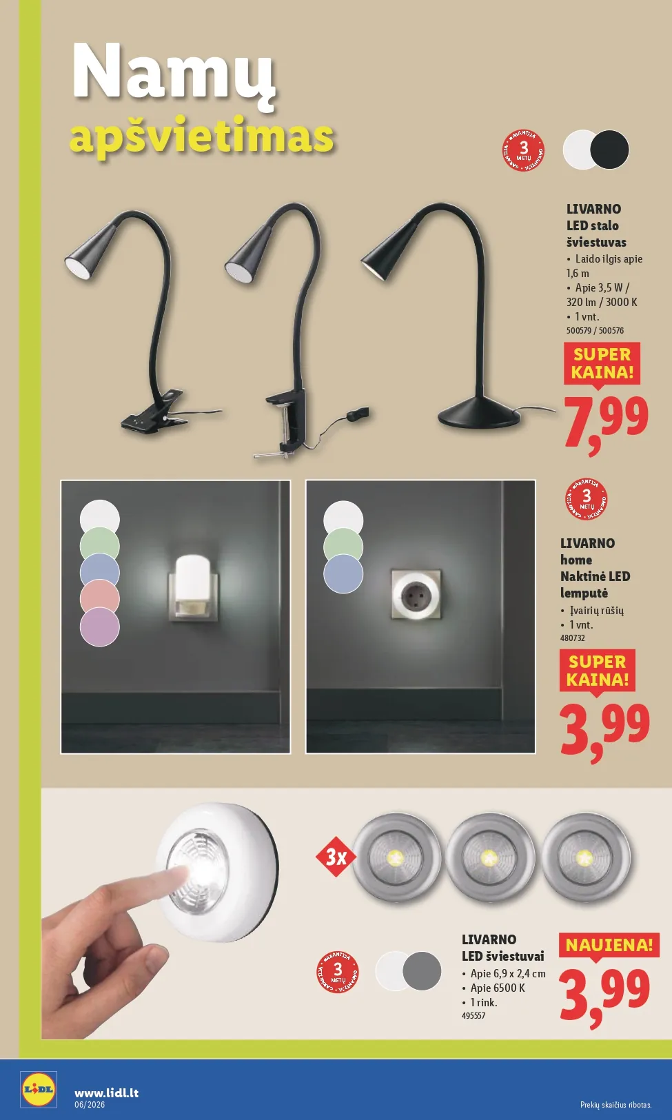 LIDL ne maisto prekių akcijų ir nuolaidų leidinys Nr. 6 nuo 2026.02.02 iki 2026.02.08 - 12