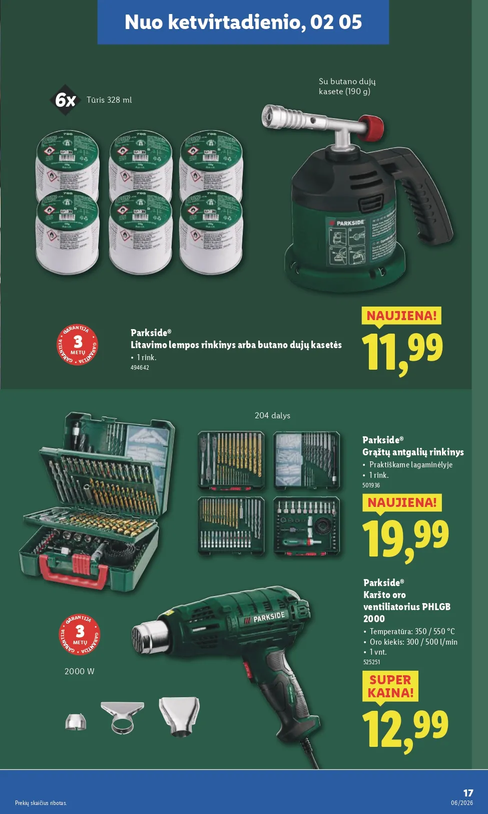 LIDL ne maisto prekių akcijų ir nuolaidų leidinys Nr. 6 nuo 2026.02.02 iki 2026.02.08 - 17