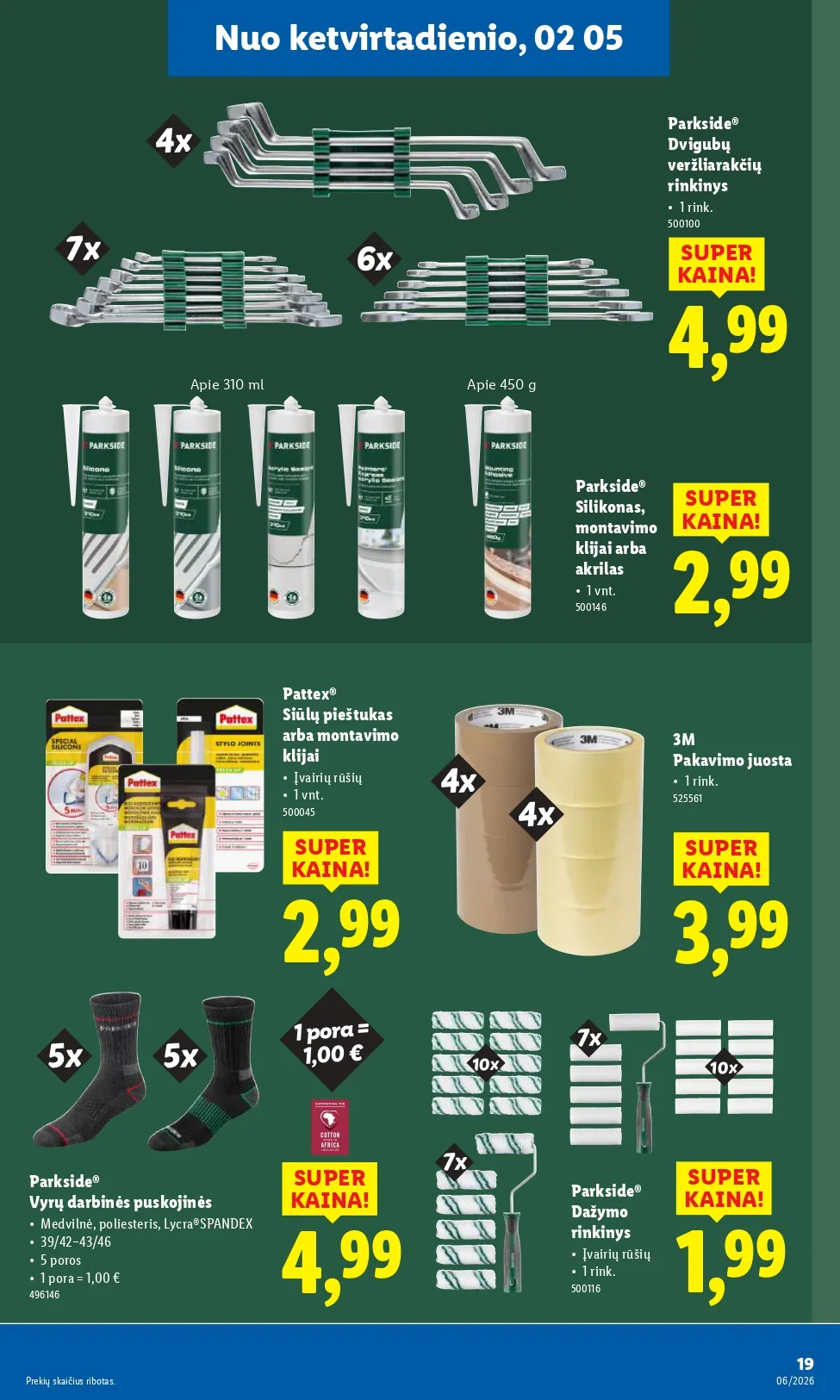 LIDL ne maisto prekių akcijų ir nuolaidų leidinys Nr. 6 nuo 2026.02.02 iki 2026.02.08 - 19