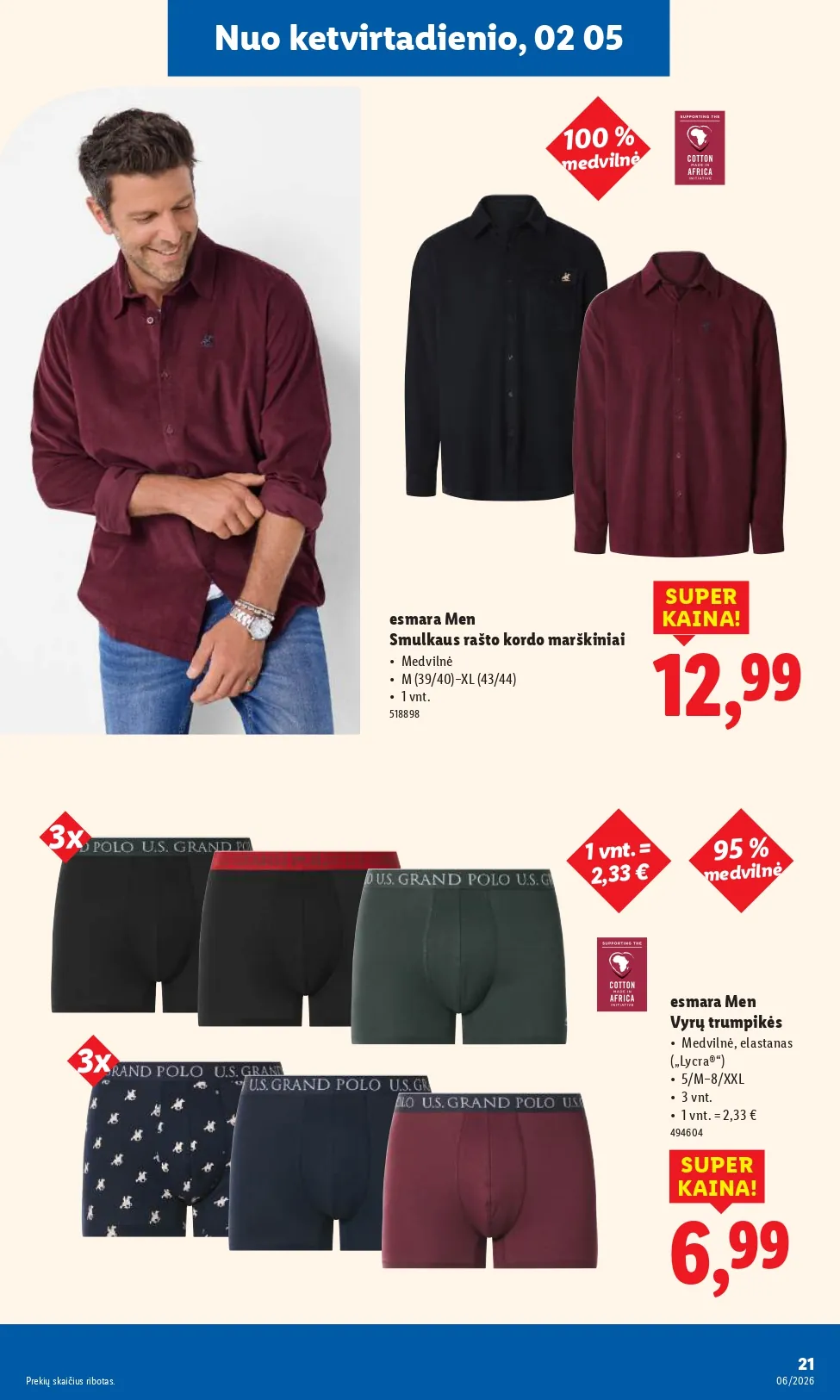 LIDL ne maisto prekių akcijų ir nuolaidų leidinys Nr. 6 nuo 2026.02.02 iki 2026.02.08 - 21