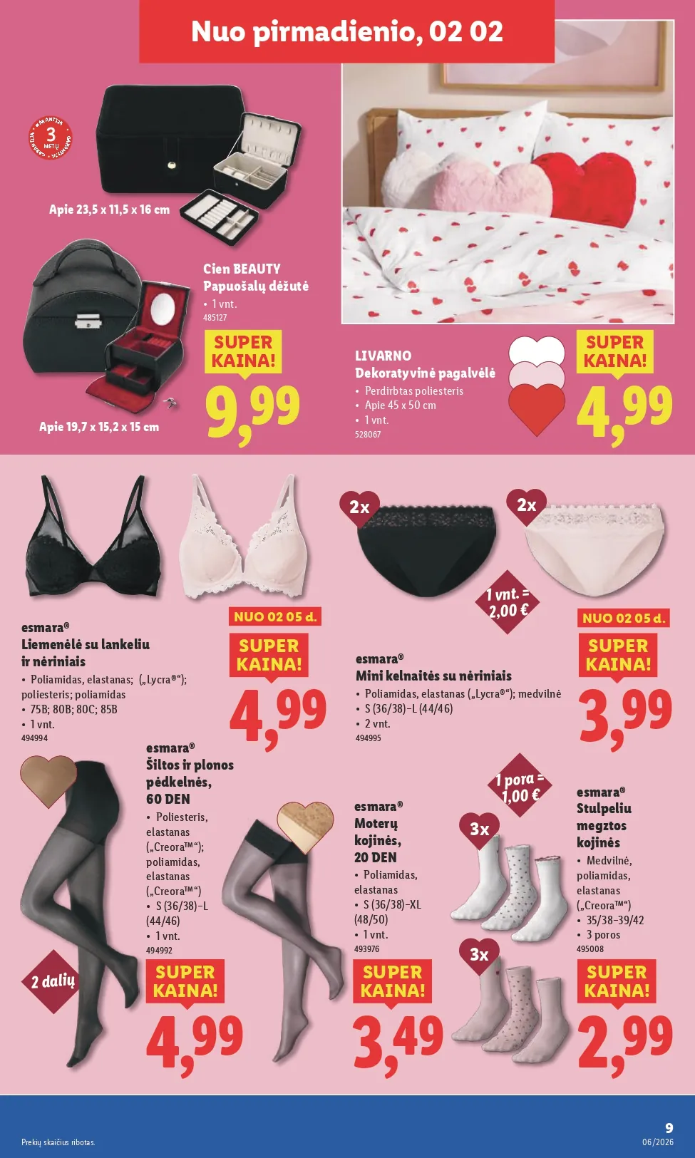 LIDL ne maisto prekių akcijų ir nuolaidų leidinys Nr. 6 nuo 2026.02.02 iki 2026.02.08 - 9