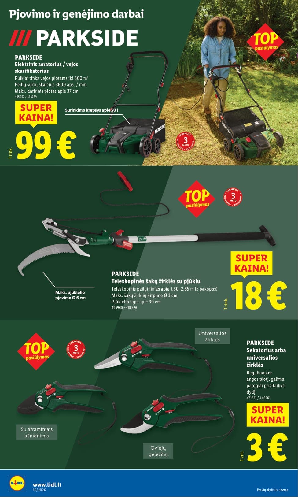 Naujas LIDL ne maisto prekių akcijų ir nuolaidų leidinys Nr. 10 nuo 2026.03.02 iki 2026.03.08 - 18