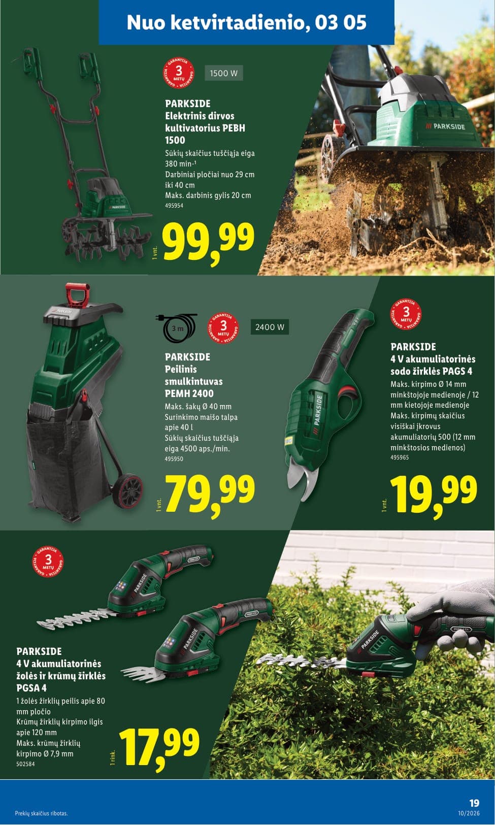 Naujas LIDL ne maisto prekių akcijų ir nuolaidų leidinys Nr. 10 nuo 2026.03.02 iki 2026.03.08 - 19