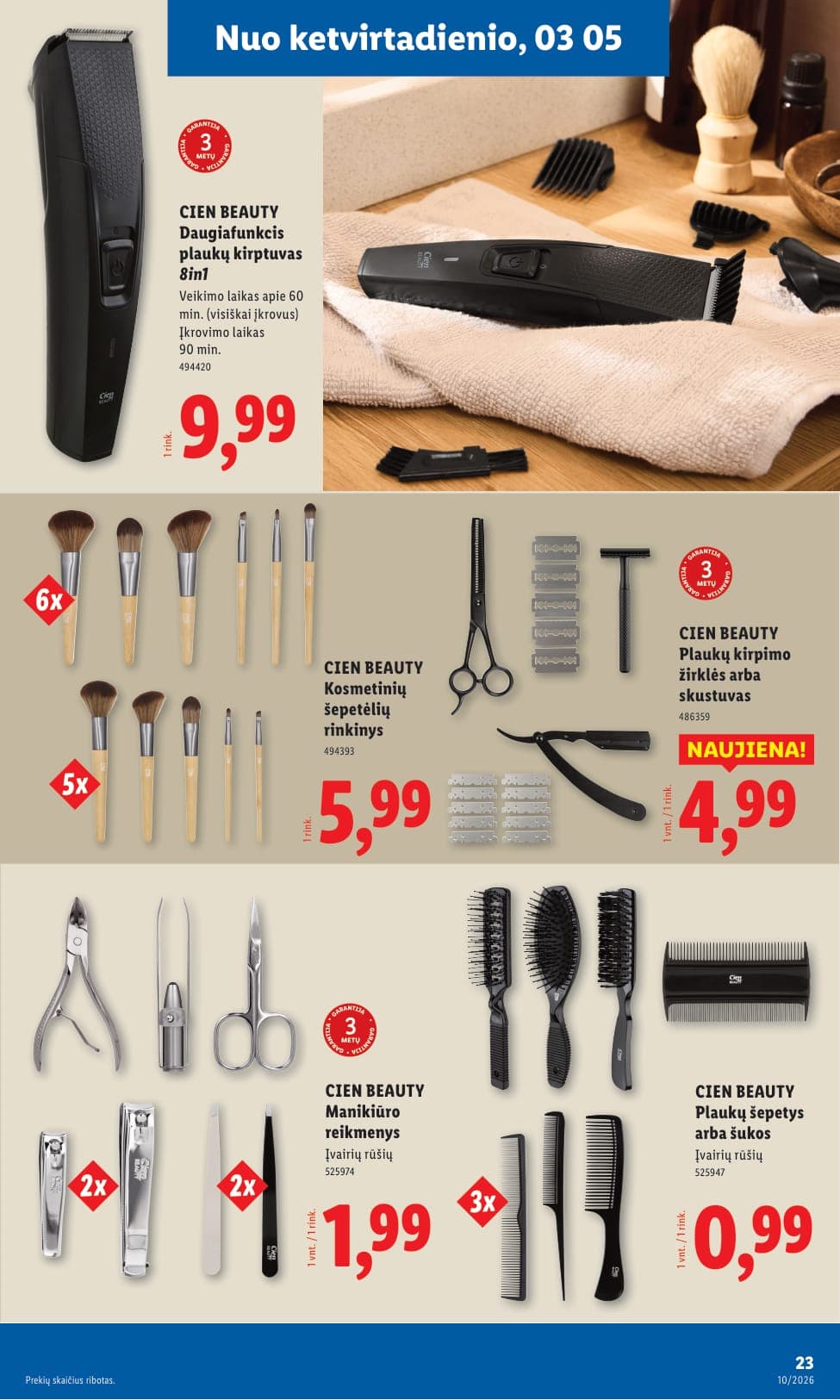 Naujas LIDL ne maisto prekių akcijų ir nuolaidų leidinys Nr. 10 nuo 2026.03.02 iki 2026.03.08 - 23