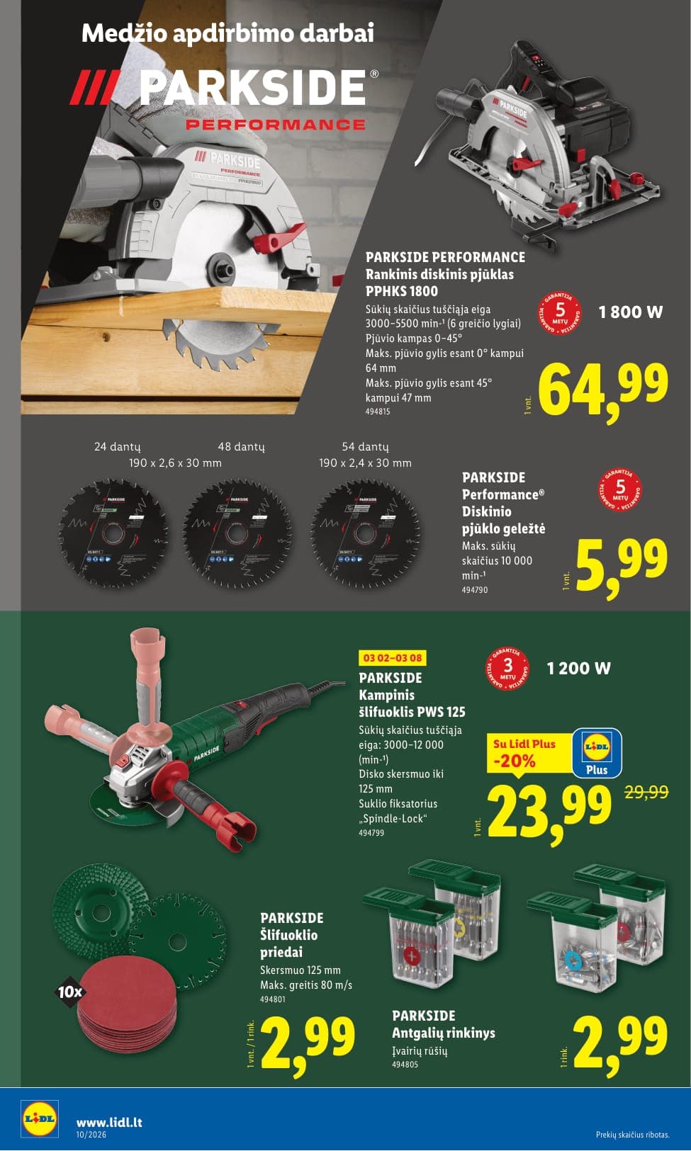 Naujas LIDL ne maisto prekių akcijų ir nuolaidų leidinys Nr. 10 nuo 2026.03.02 iki 2026.03.08 - 8