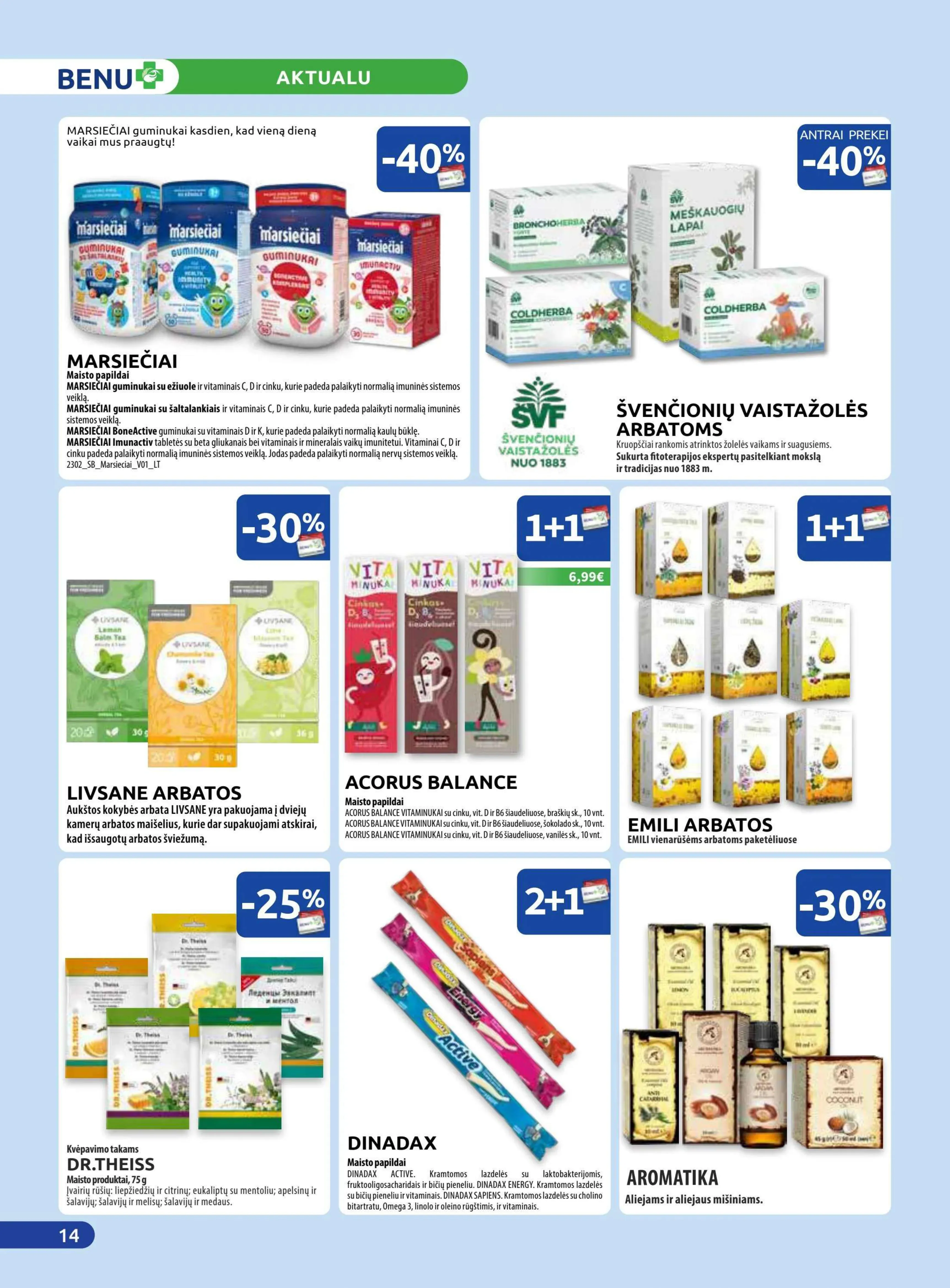 BENU VAISTINĖ akcijų ir nuolaidų leidinys nuo 2026.02.01 iki 2026.02.28