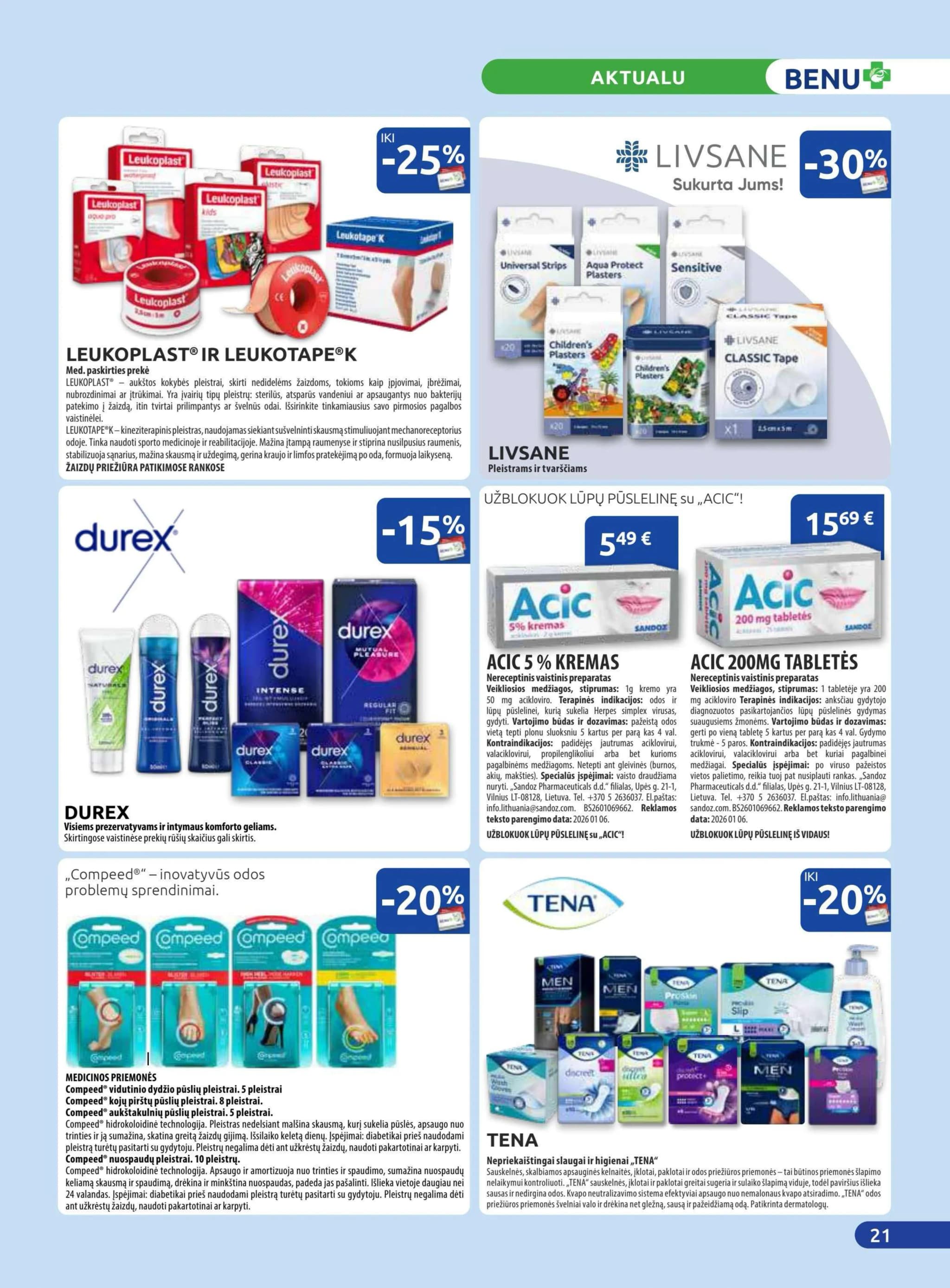 BENU VAISTINĖ akcijų ir nuolaidų leidinys nuo 2026.02.01 iki 2026.02.28 - 21