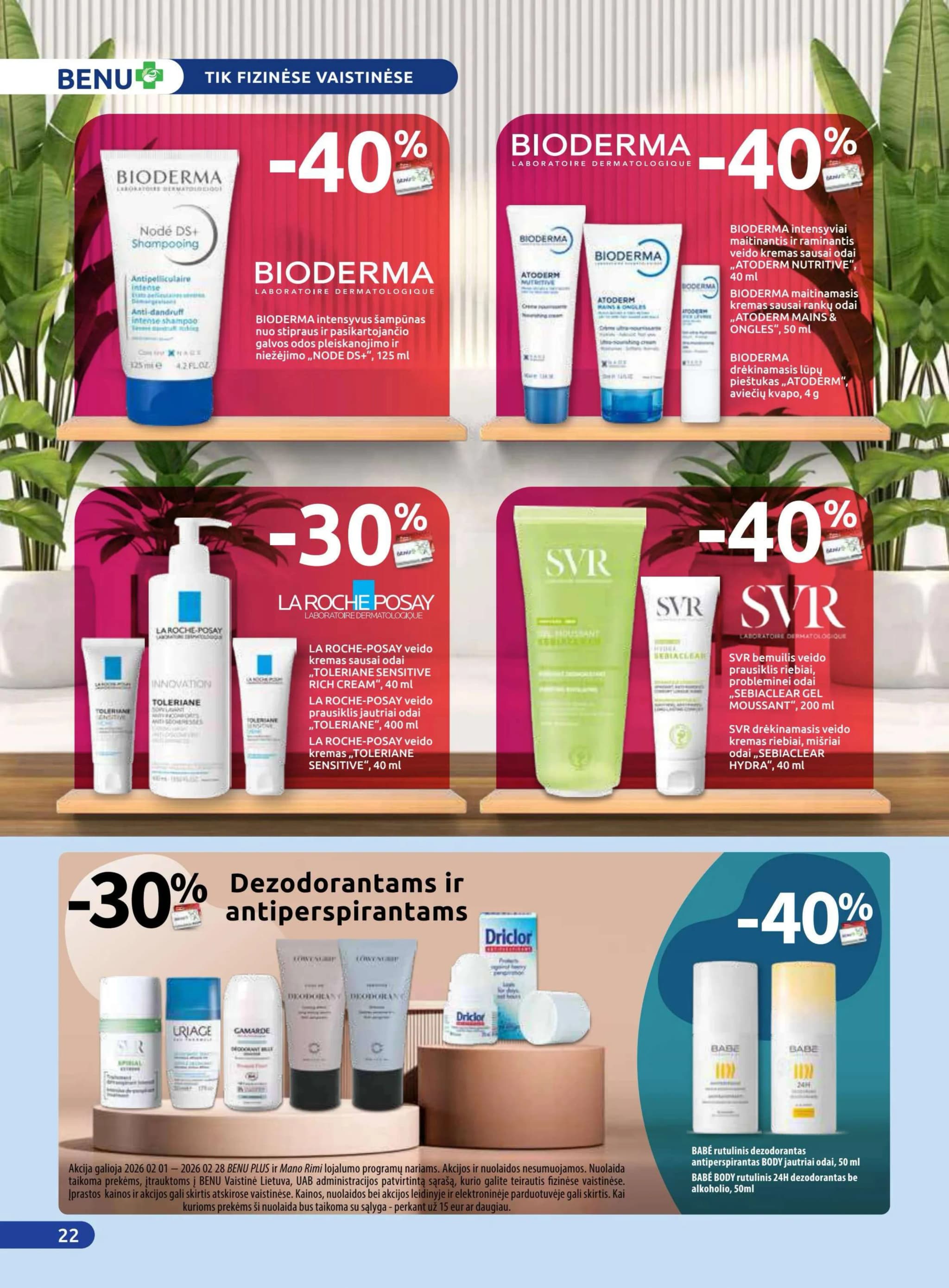 BENU VAISTINĖ akcijų ir nuolaidų leidinys nuo 2026.02.01 iki 2026.02.28 - 22