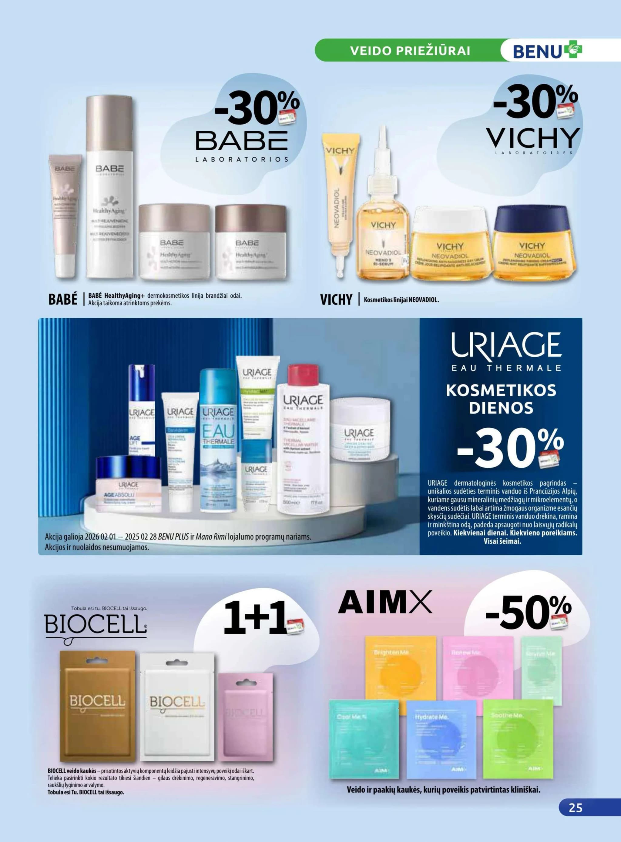 BENU VAISTINĖ akcijų ir nuolaidų leidinys nuo 2026.02.01 iki 2026.02.28 - 25