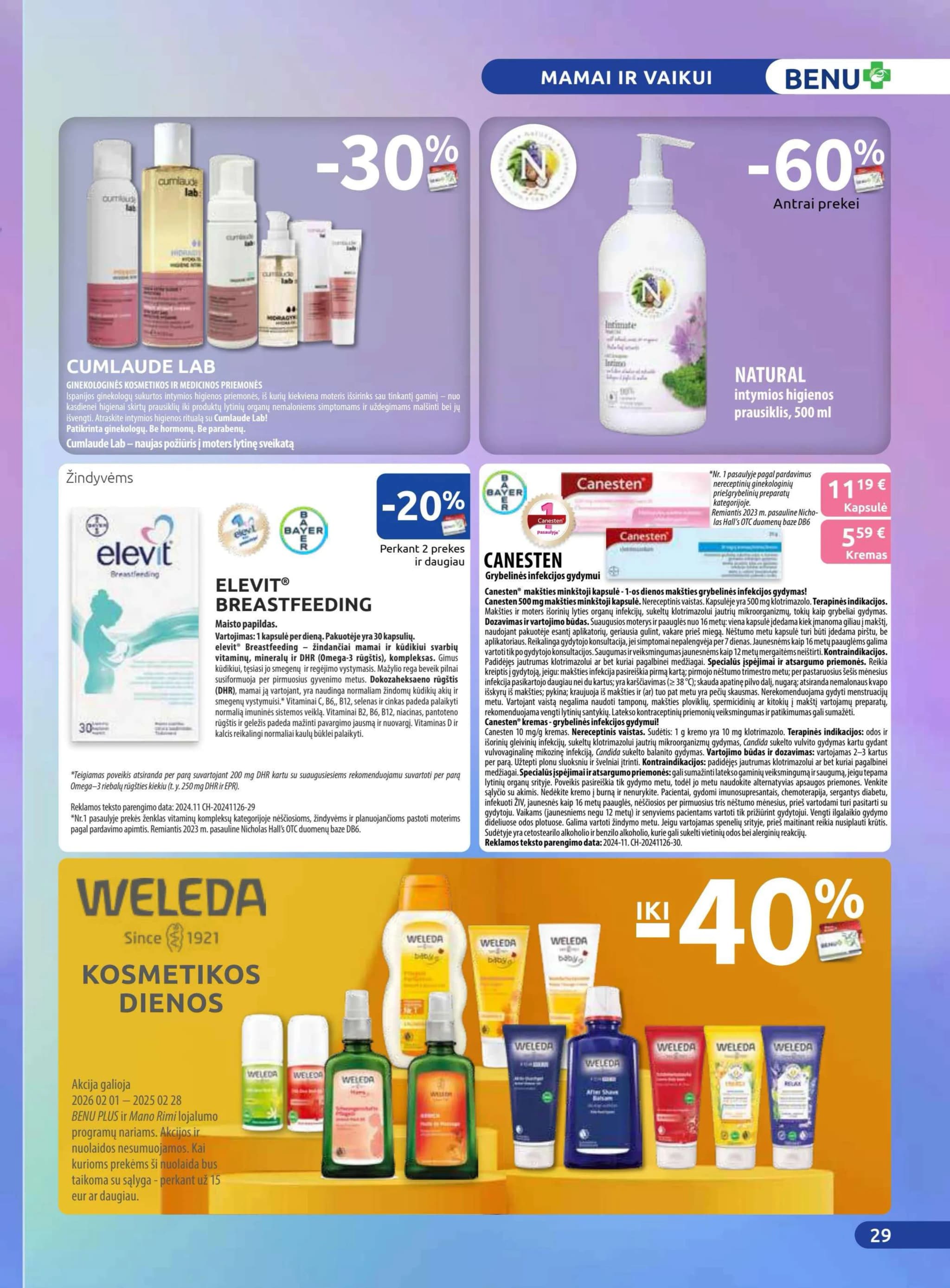 BENU VAISTINĖ akcijų ir nuolaidų leidinys nuo 2026.02.01 iki 2026.02.28 - 29