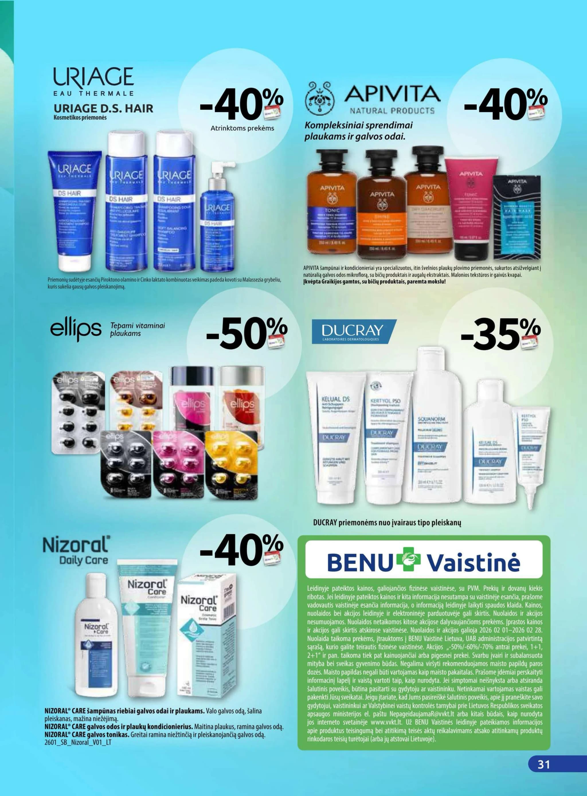 BENU VAISTINĖ akcijų ir nuolaidų leidinys nuo 2026.02.01 iki 2026.02.28 - 31