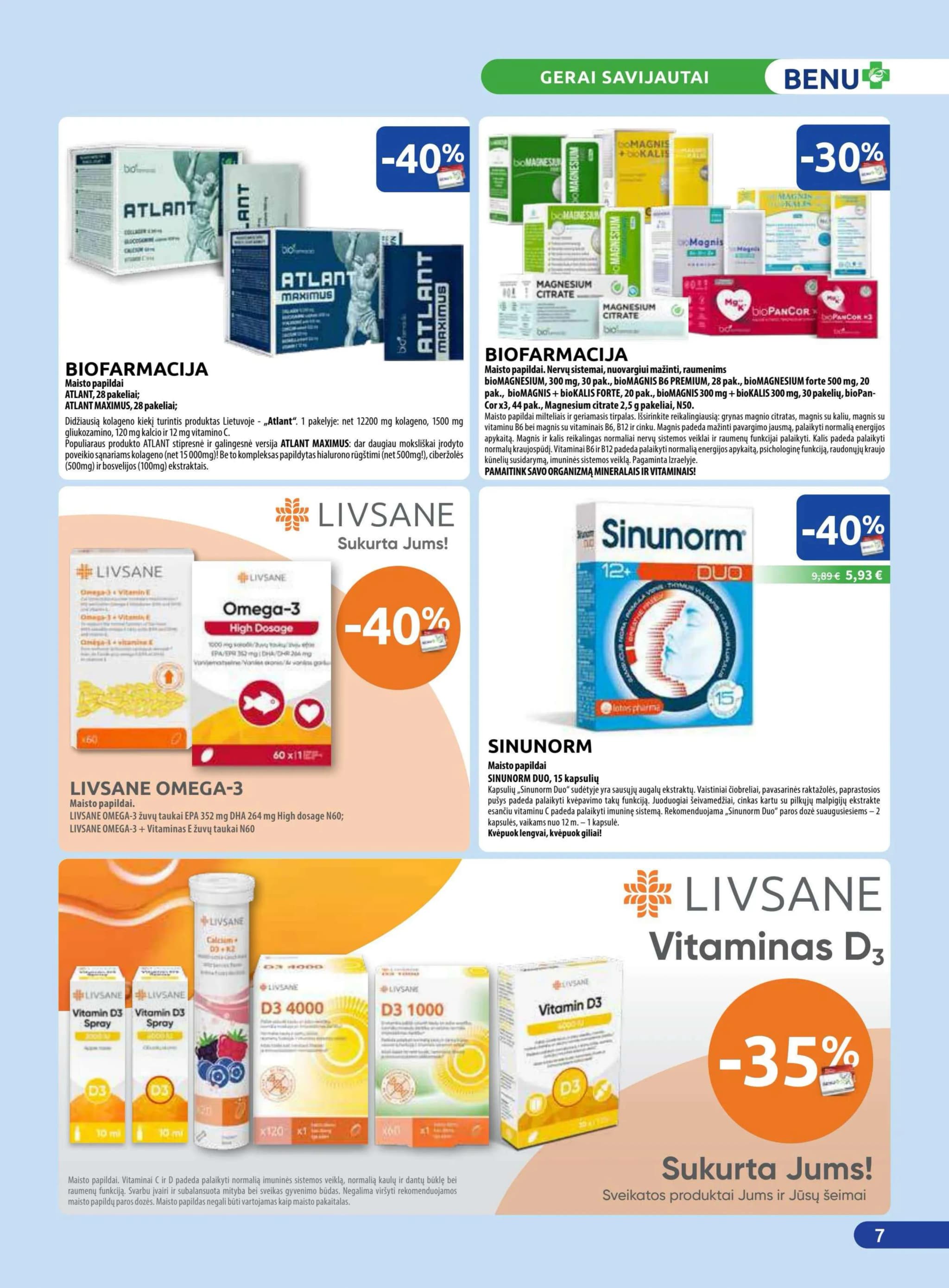 BENU VAISTINĖ akcijų ir nuolaidų leidinys nuo 2026.02.01 iki 2026.02.28 - 7