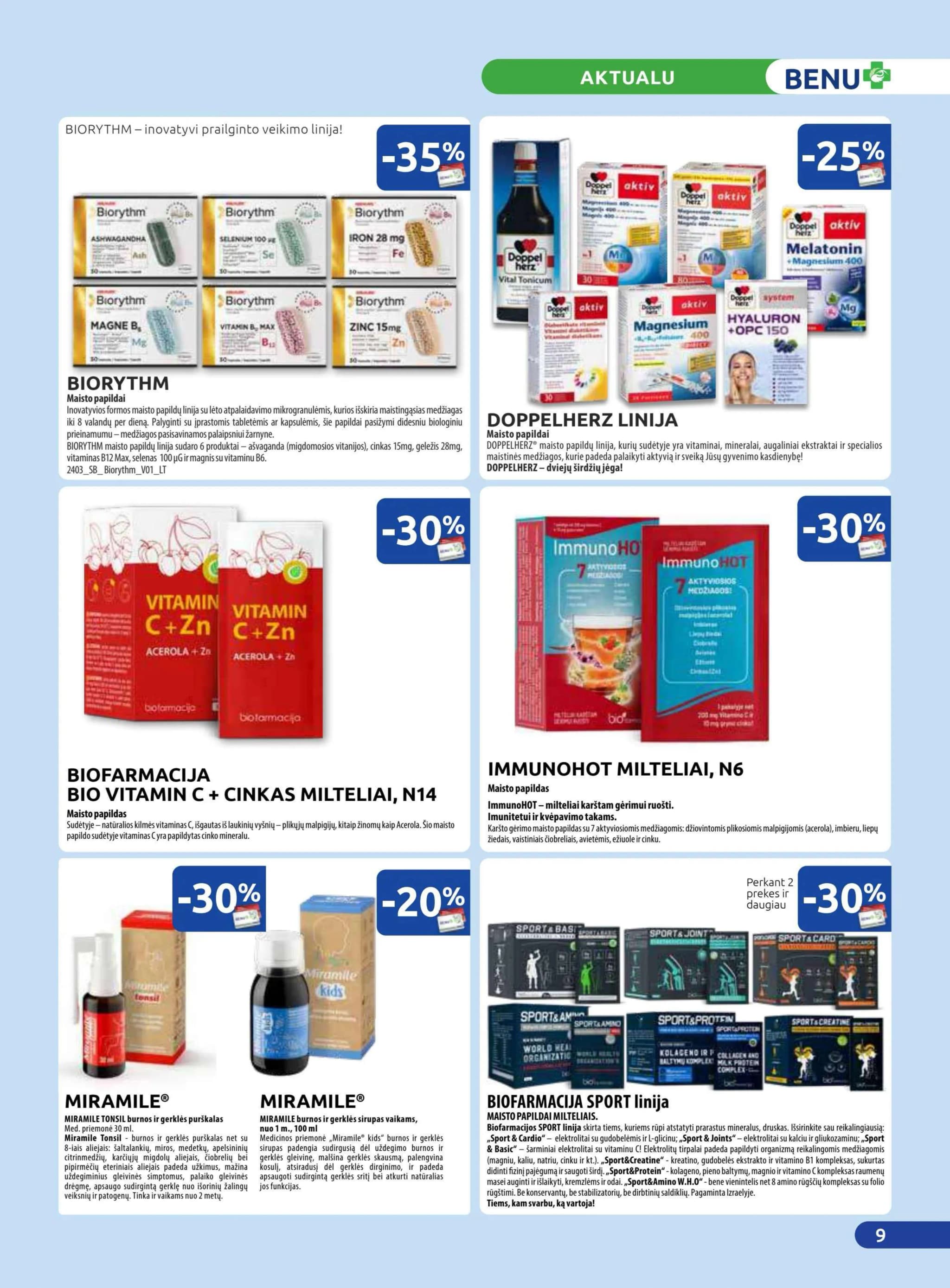 BENU VAISTINĖ akcijų ir nuolaidų leidinys nuo 2026.02.01 iki 2026.02.28 - 9