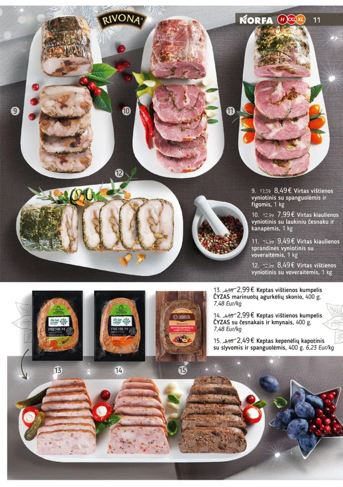 NORFA šventinis akcijų ir nuolaidų leidinys "Parsineškite namo kalėdas" nuo 2025.12.09 iki 2026.01.05 - 11