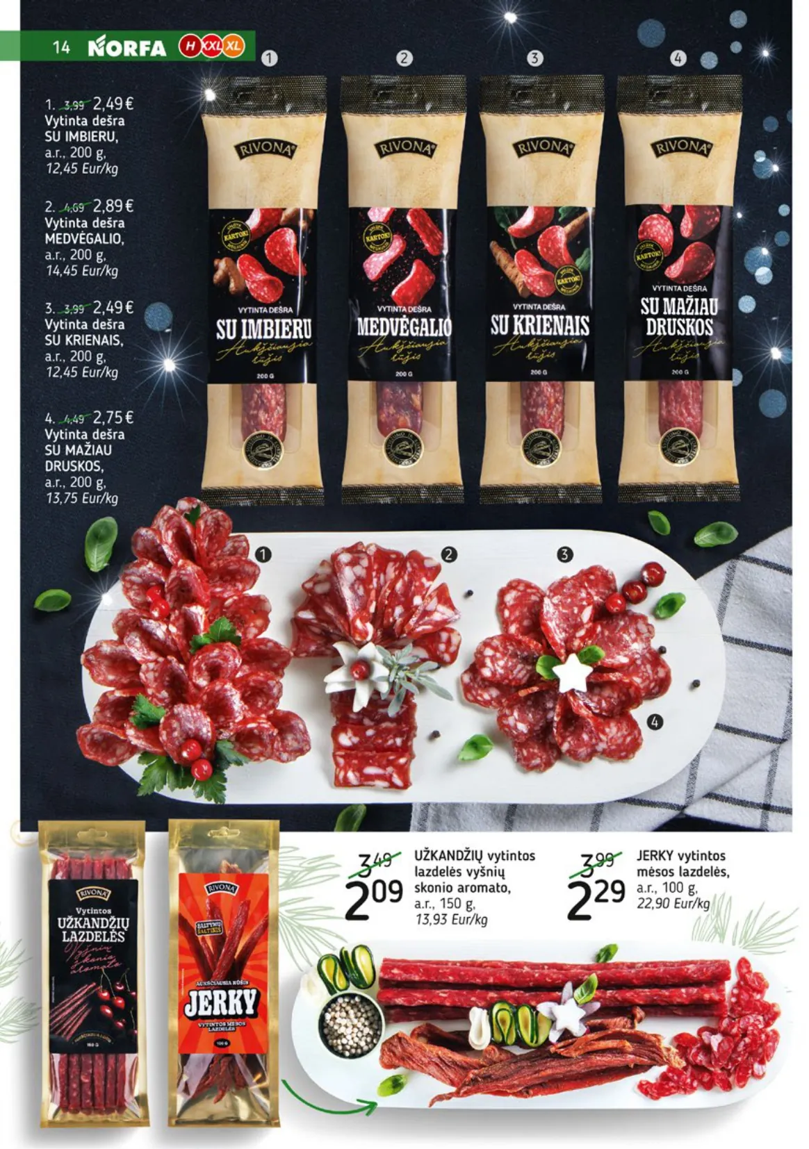 NORFA šventinis akcijų ir nuolaidų leidinys "Parsineškite namo kalėdas" nuo 2025.12.09 iki 2026.01.05 - 14