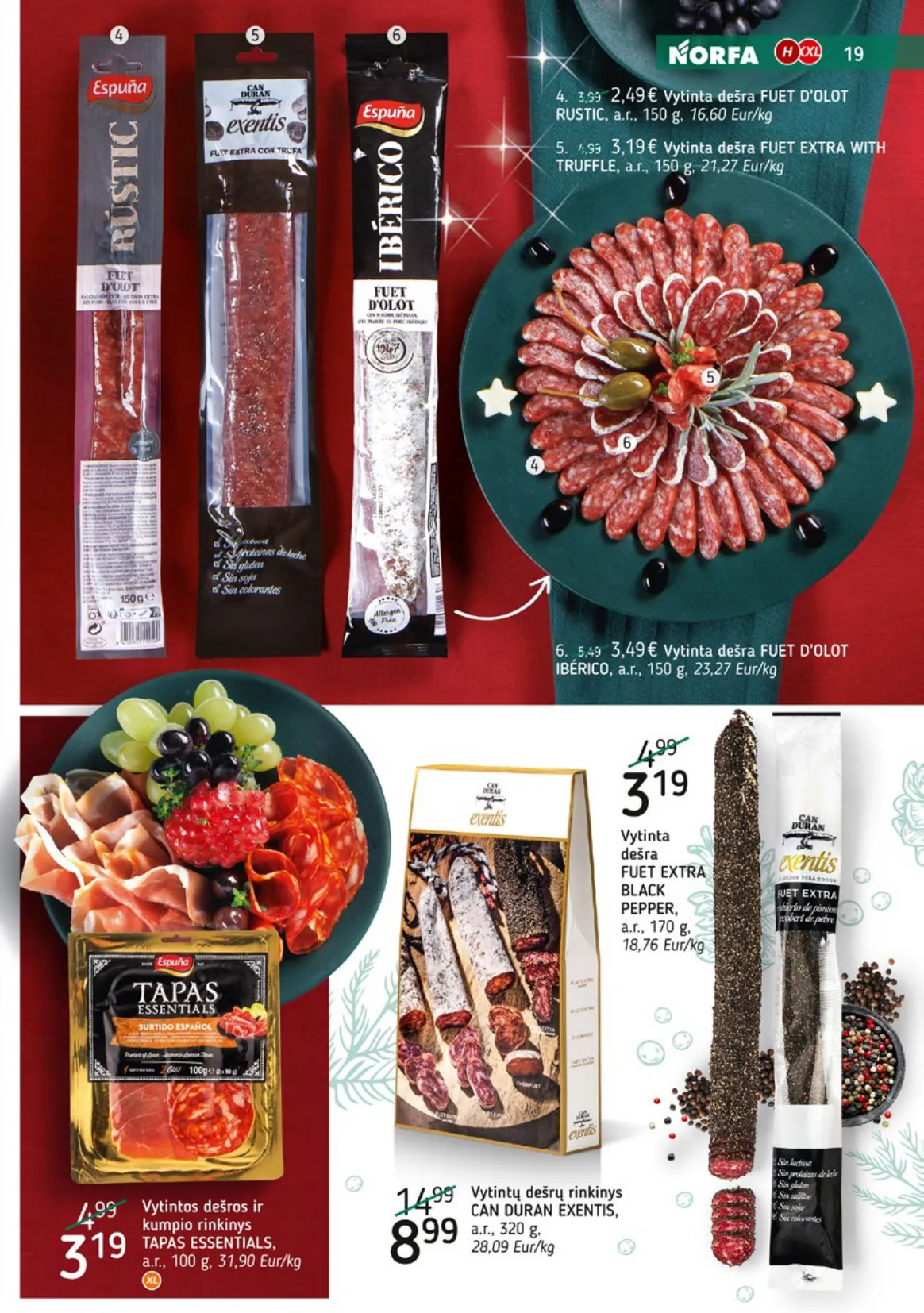 NORFA šventinis akcijų ir nuolaidų leidinys "Parsineškite namo kalėdas" nuo 2025.12.09 iki 2026.01.05 - 19