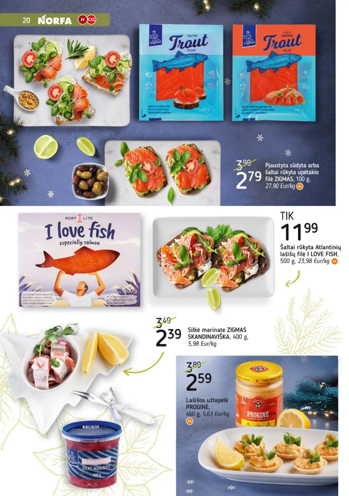 NORFA šventinis akcijų ir nuolaidų leidinys "Parsineškite namo kalėdas" nuo 2025.12.09 iki 2026.01.05 - 20