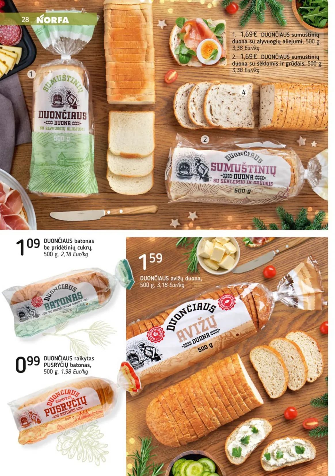 NORFA šventinis akcijų ir nuolaidų leidinys "Parsineškite namo kalėdas" nuo 2025.12.09 iki 2026.01.05 - 28