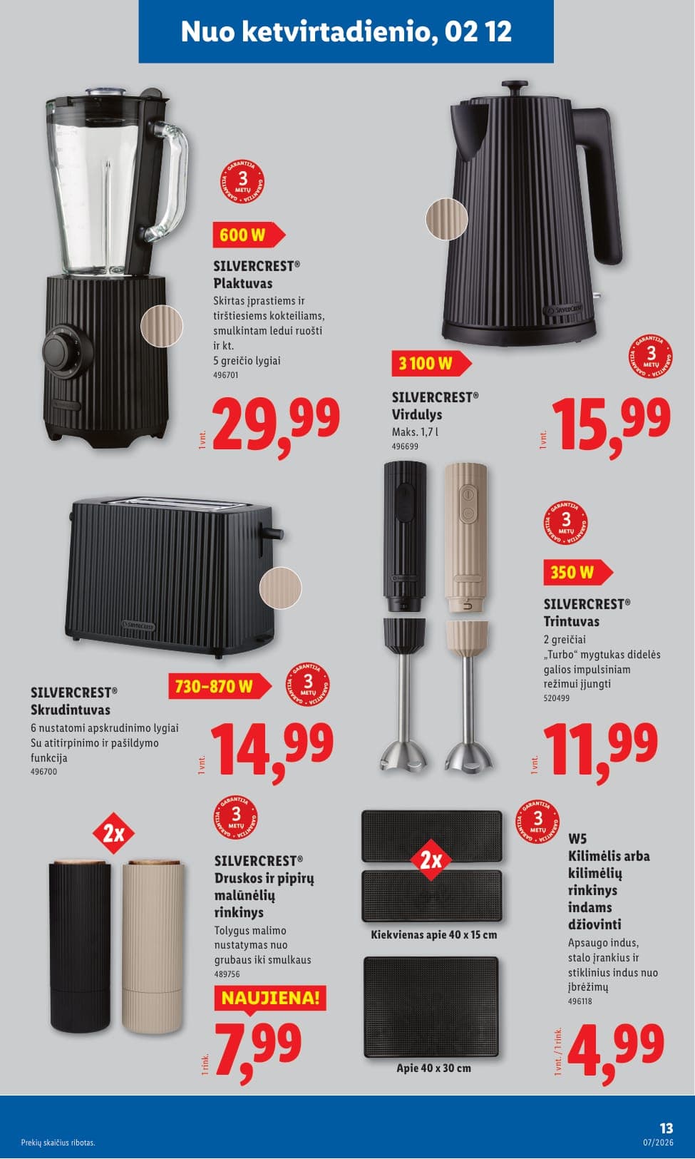 LIDL ne maisto prekių akcijų ir nuolaidų leidinys Nr. 7 nuo 2026.02.09 iki 2026.02.15 - 13