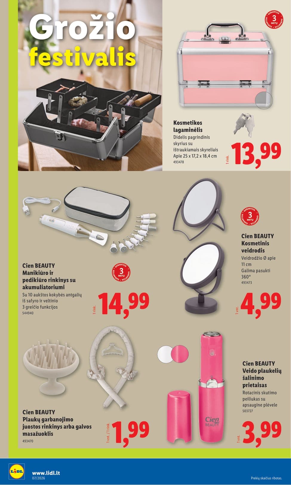 LIDL ne maisto prekių akcijų ir nuolaidų leidinys Nr. 7 nuo 2026.02.09 iki 2026.02.15 - 16