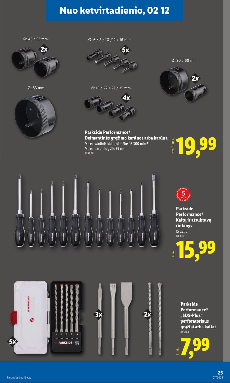 LIDL ne maisto prekių akcijų ir nuolaidų leidinys Nr. 7 nuo 2026.02.09 iki 2026.02.15 - 25