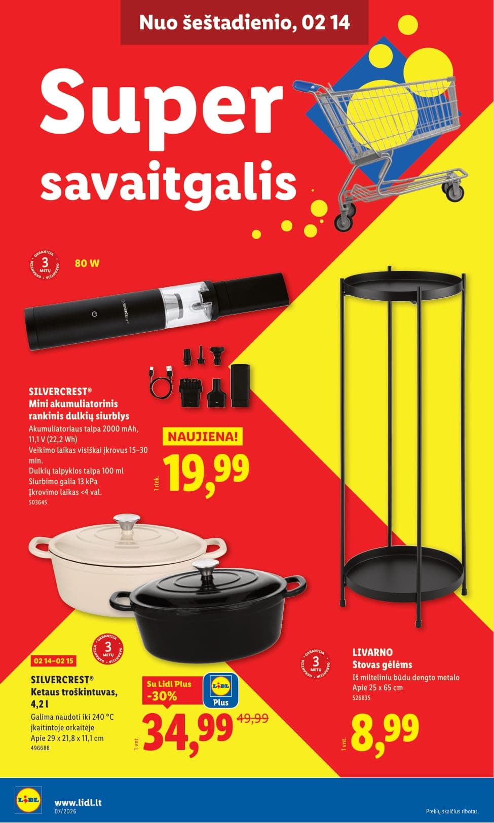 LIDL ne maisto prekių akcijų ir nuolaidų leidinys Nr. 7 nuo 2026.02.09 iki 2026.02.15 - 26