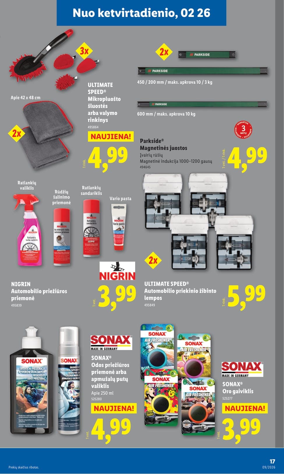 LIDL ne maisto prekių akcijų ir nuolaidų leidinys Nr. 9 nuo 2026.02.23 iki 2026.03.01 - 17