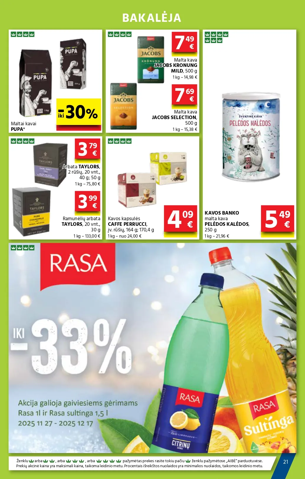 AIBĖ akcijų ir nuolaidų leidinys Nr. 23 nuo 2025.11.27 iki 2025.12.17