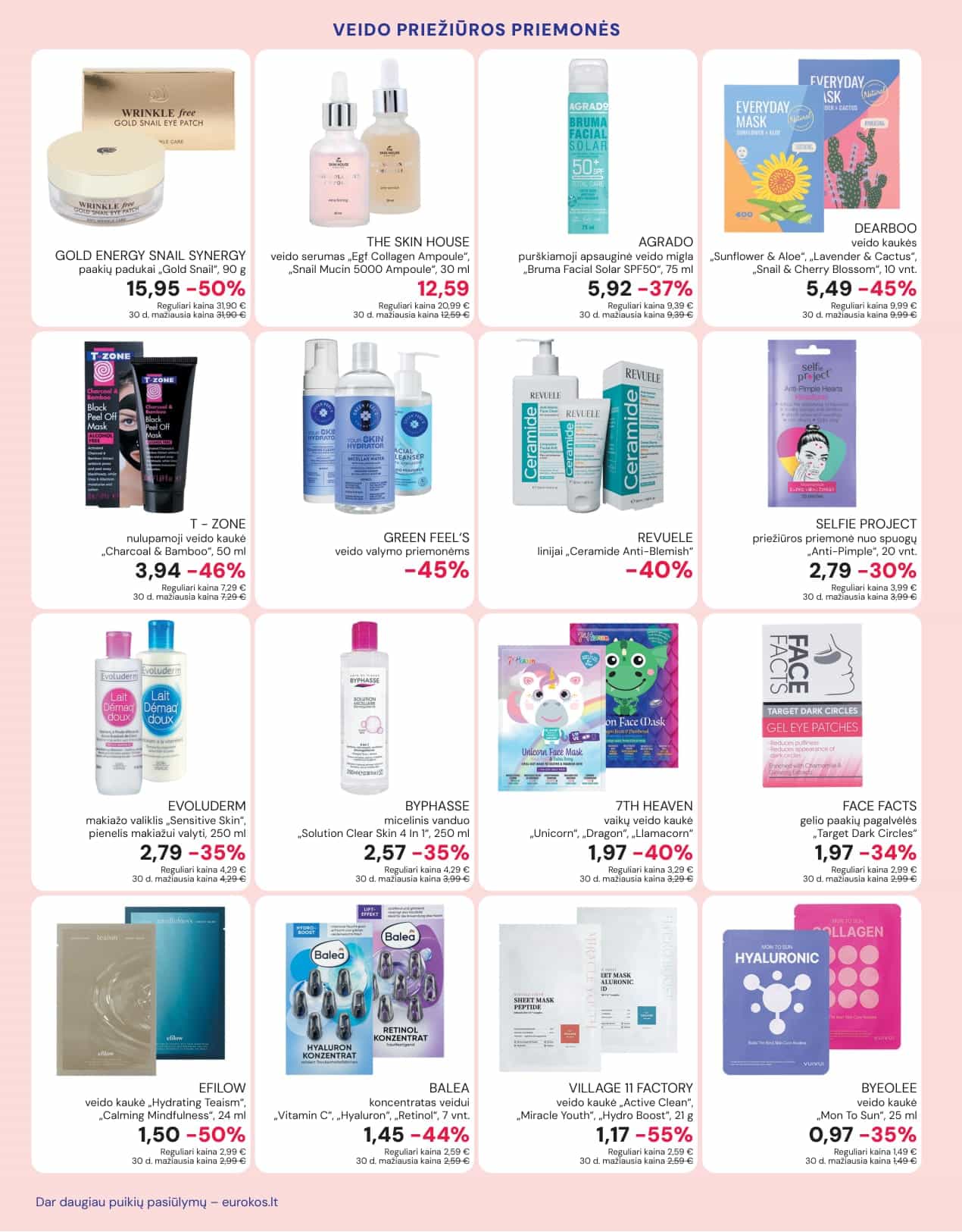 VILLAGE 11 FACTORY veido kaukė „Active Clean“, „Miracle Youth“, „Hydro Boost“