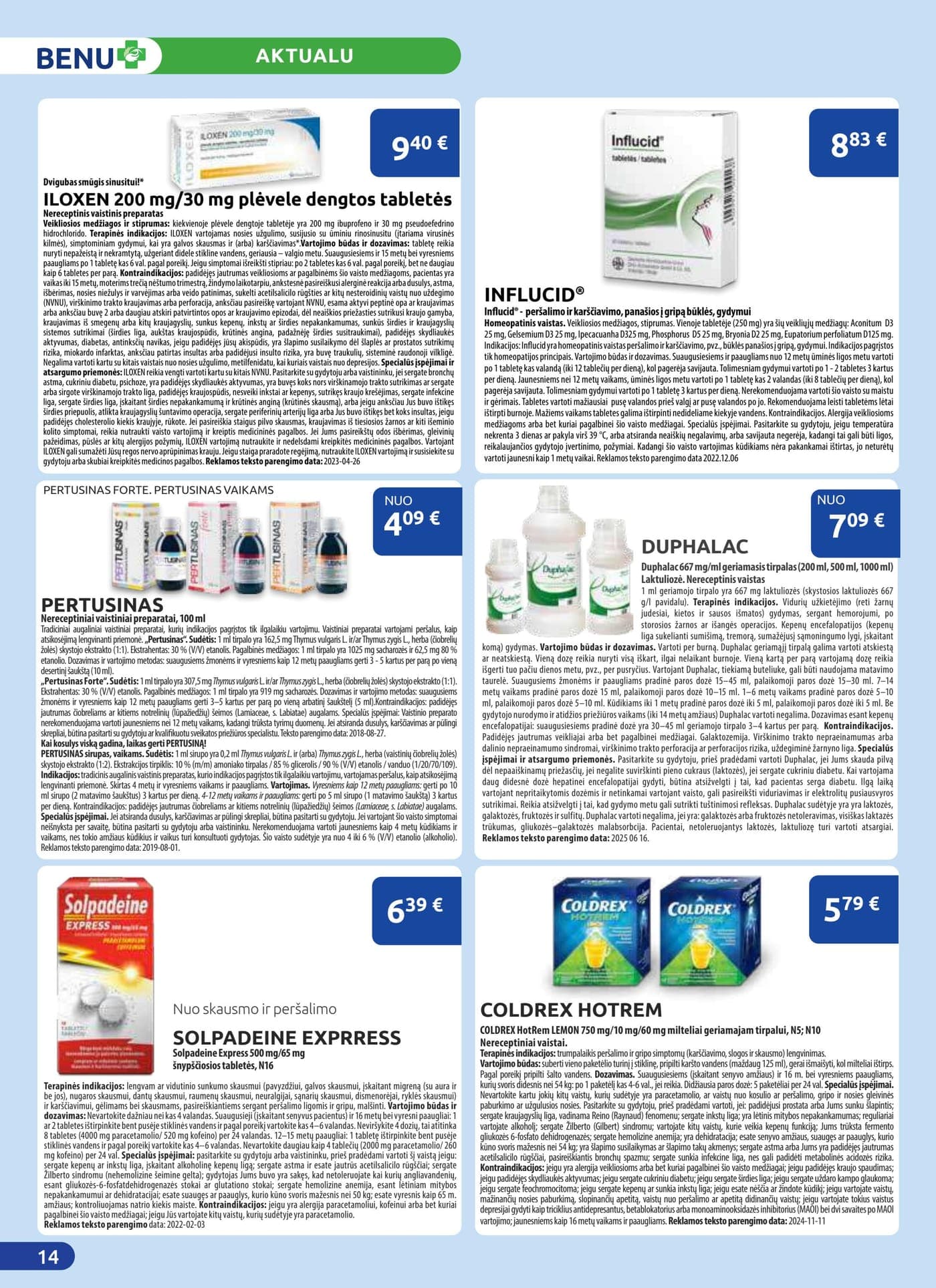 Naujas BENU VAISTINĖ akcijų ir nuolaidų leidinys nuo 2026.03.01 iki 2026.03.31 - 14