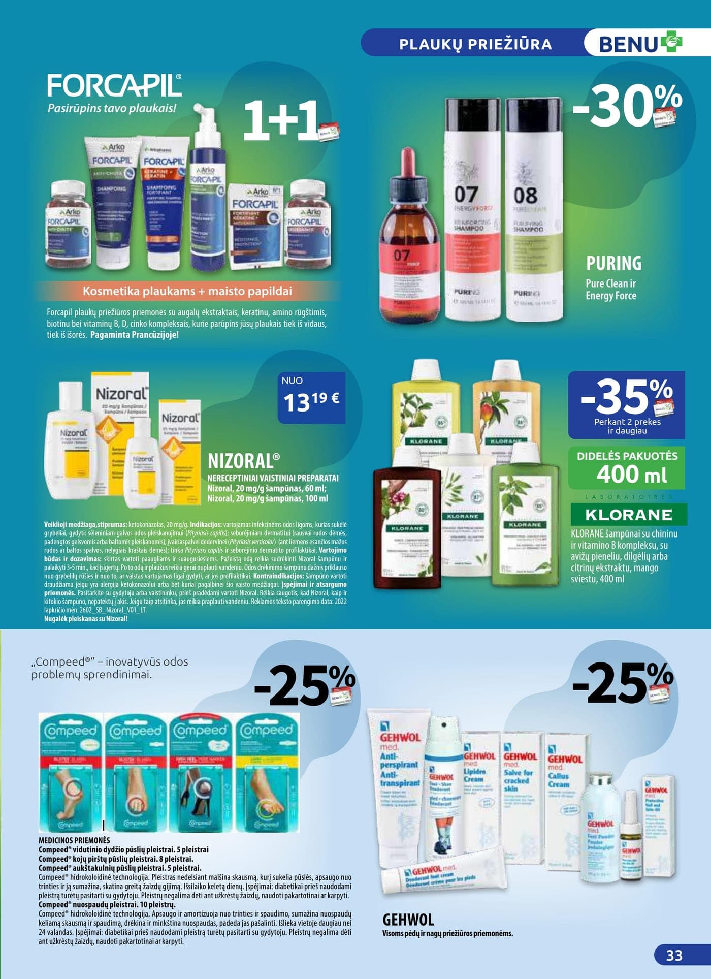 Naujas BENU VAISTINĖ akcijų ir nuolaidų leidinys nuo 2026.03.01 iki 2026.03.31 - 33