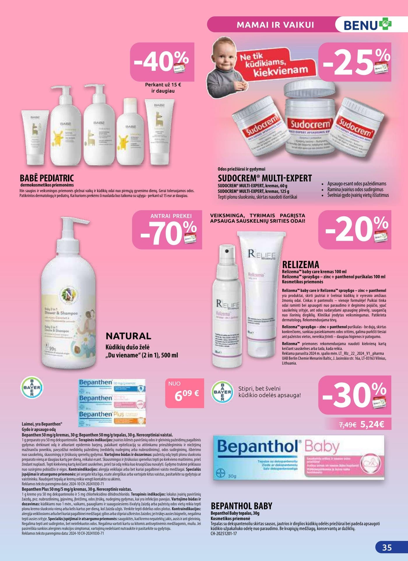 Naujas BENU VAISTINĖ akcijų ir nuolaidų leidinys nuo 2026.03.01 iki 2026.03.31 - 35