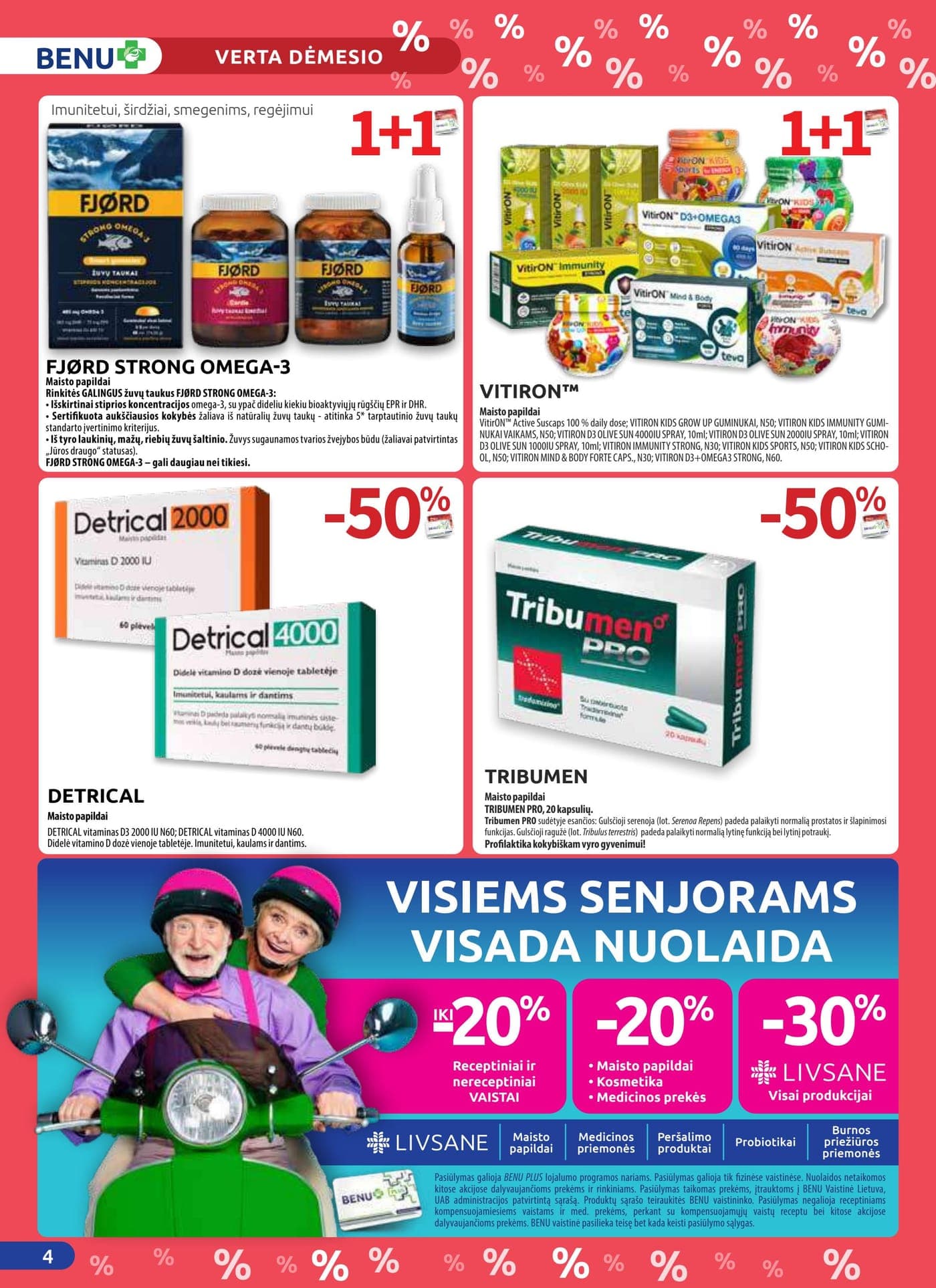 Naujas BENU VAISTINĖ akcijų ir nuolaidų leidinys nuo 2026.03.01 iki 2026.03.31 - 4
