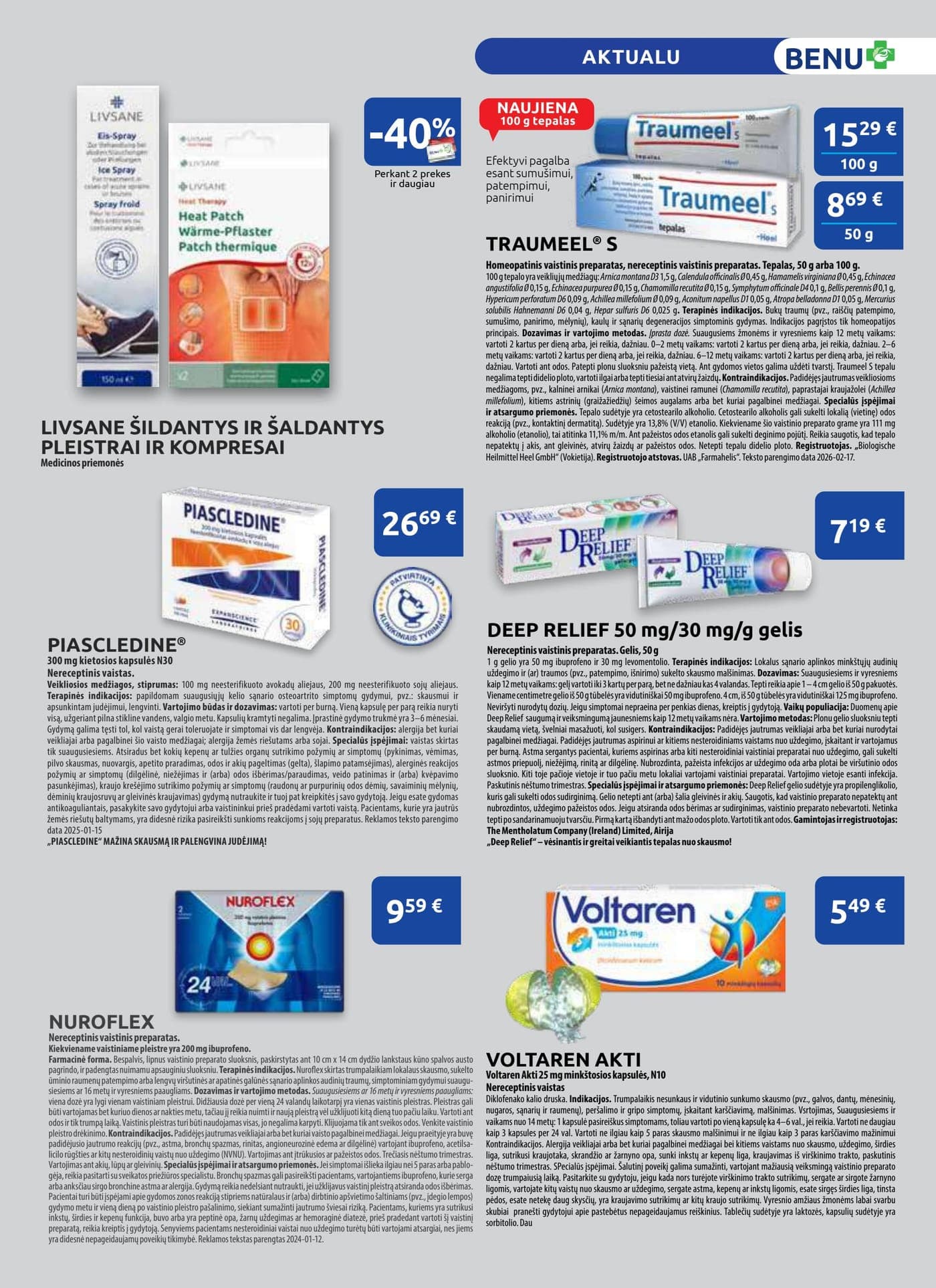 Naujas BENU VAISTINĖ akcijų ir nuolaidų leidinys nuo 2026.03.01 iki 2026.03.31 - 9