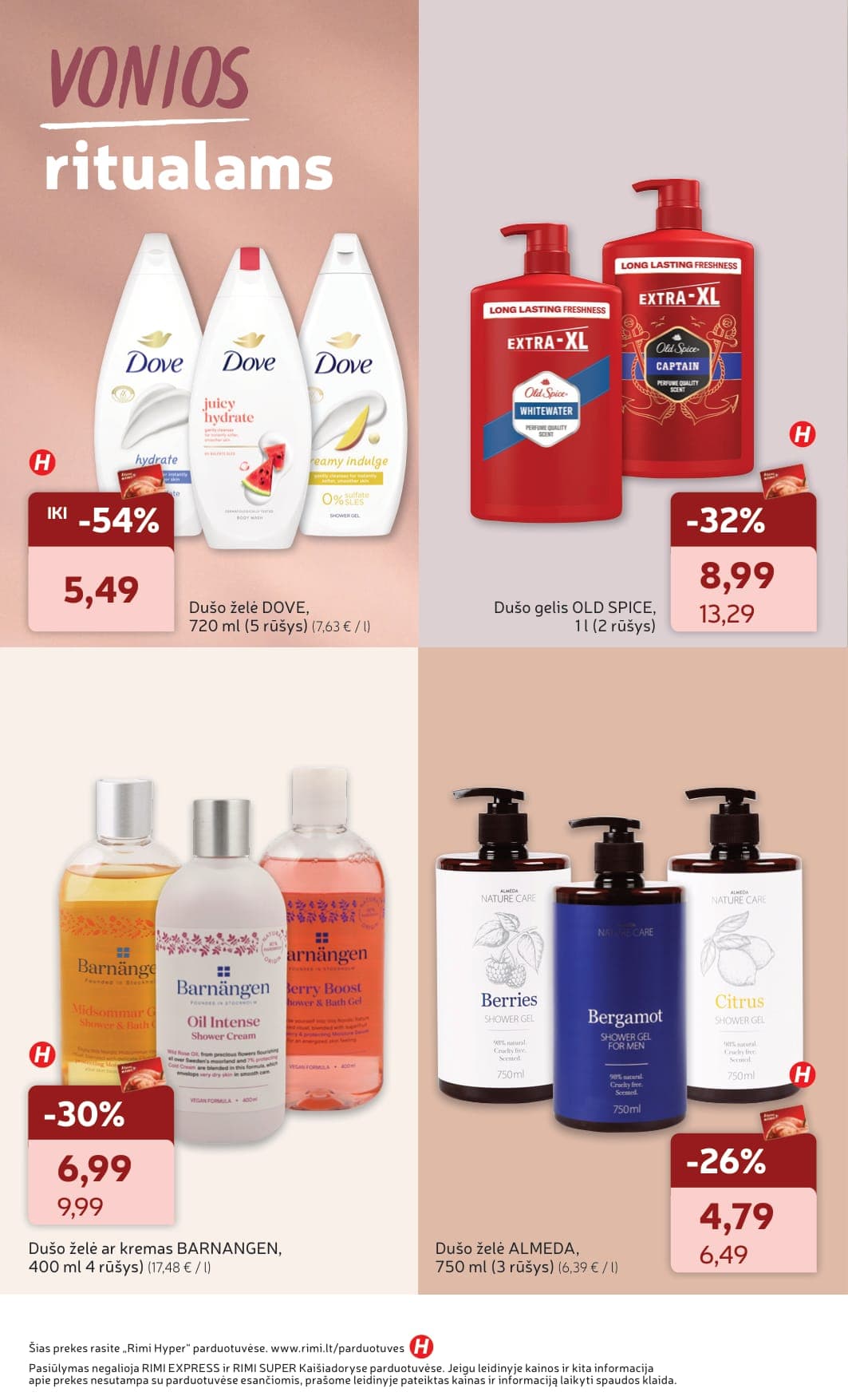 Naujas RIMI grožio prekių akcijų ir nuolaidų leidinys "Viskas grožiui" nuo 2026.03.03 iki 2026.03.30 - 10