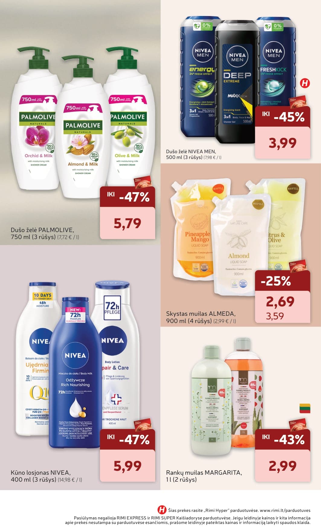 Naujas RIMI grožio prekių akcijų ir nuolaidų leidinys "Viskas grožiui" nuo 2026.03.03 iki 2026.03.30 - 11